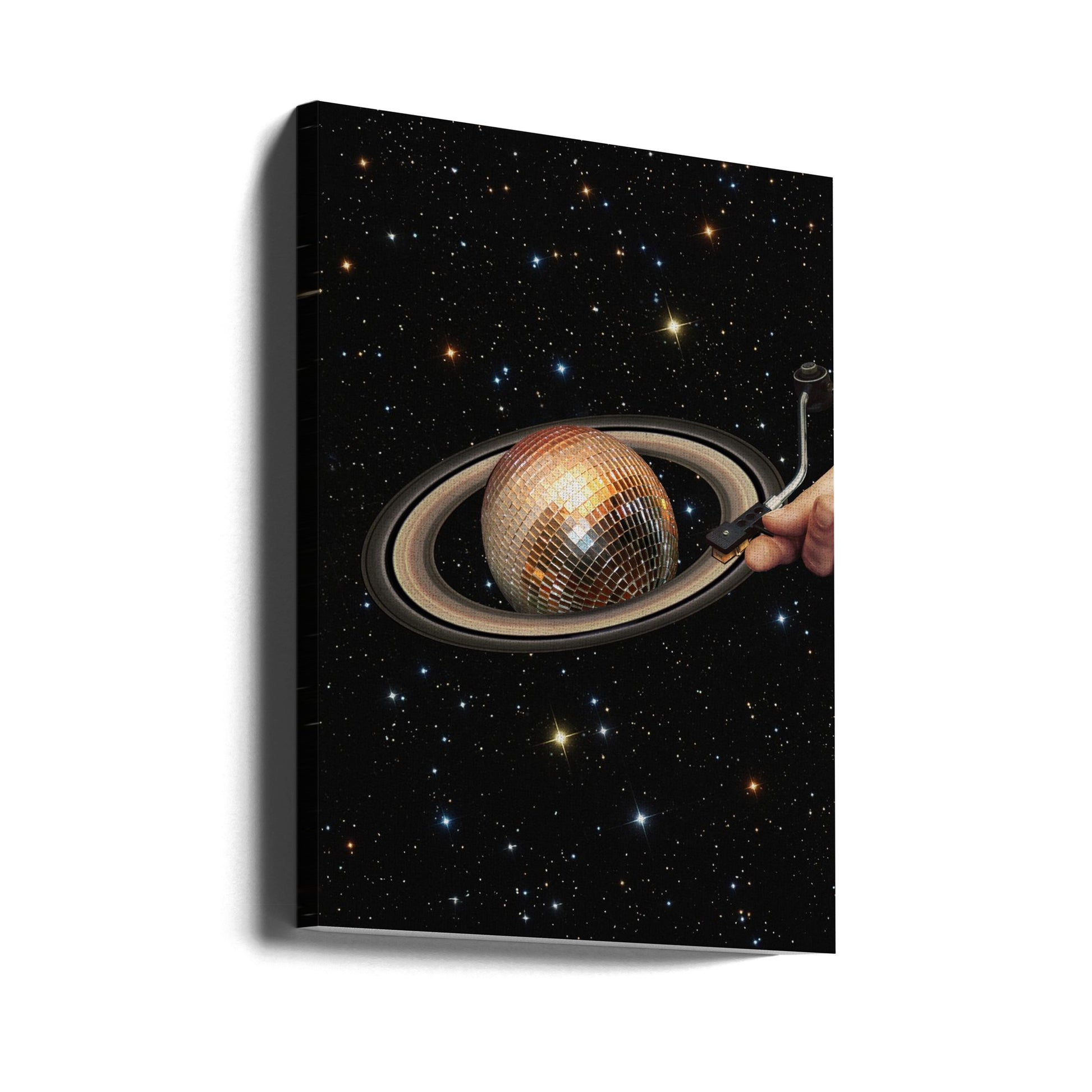 Galactic DJ II by Vertigo Artography | Cosmic Disco Universe, Large Canvas Wall Art Print | Artsy Earth