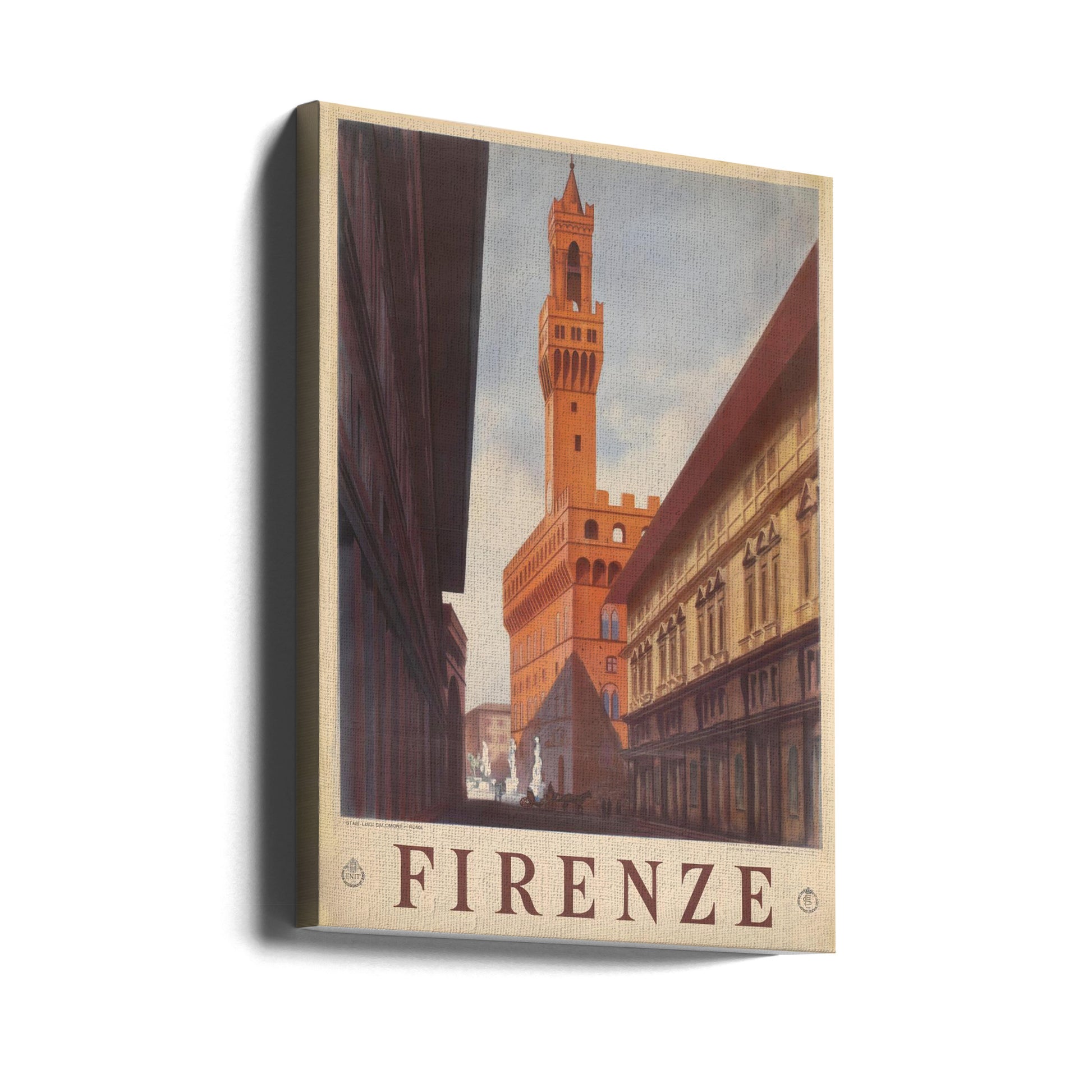 Florence Italy Poster by Andreas Magnusson | Vintage Travel Europe, Large Canvas Wall Art Print | Artsy Earth