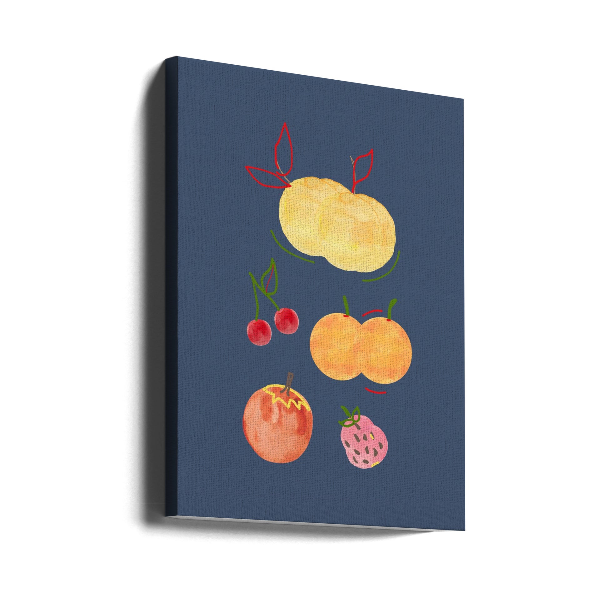 Fruit Fiesta 03 by Art Of Living | Colorful Fruit Illustration, Large Canvas Wall Art Print | Artsy Earth