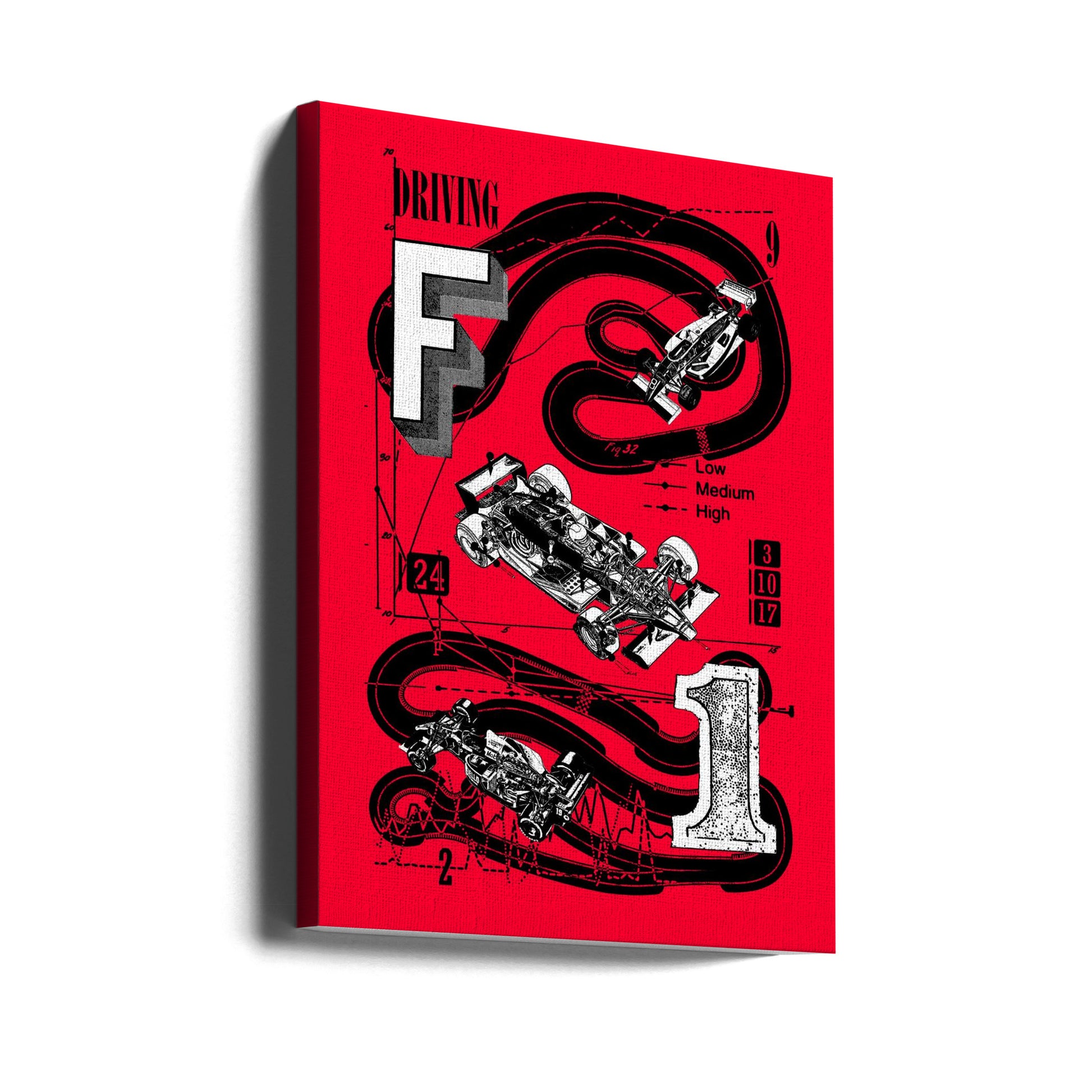 F1 Championships IV by Pawel Pacholec | Vintage Racing Poster, Large Canvas Wall Art Print | Artsy Earth