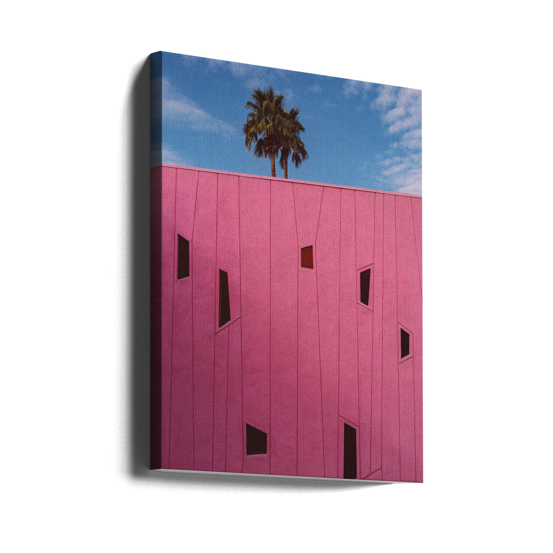 Palm Springs Vibes III by Bethany Young | Retro Palm Architecture, Large Canvas Wall Art Print | Artsy Earth