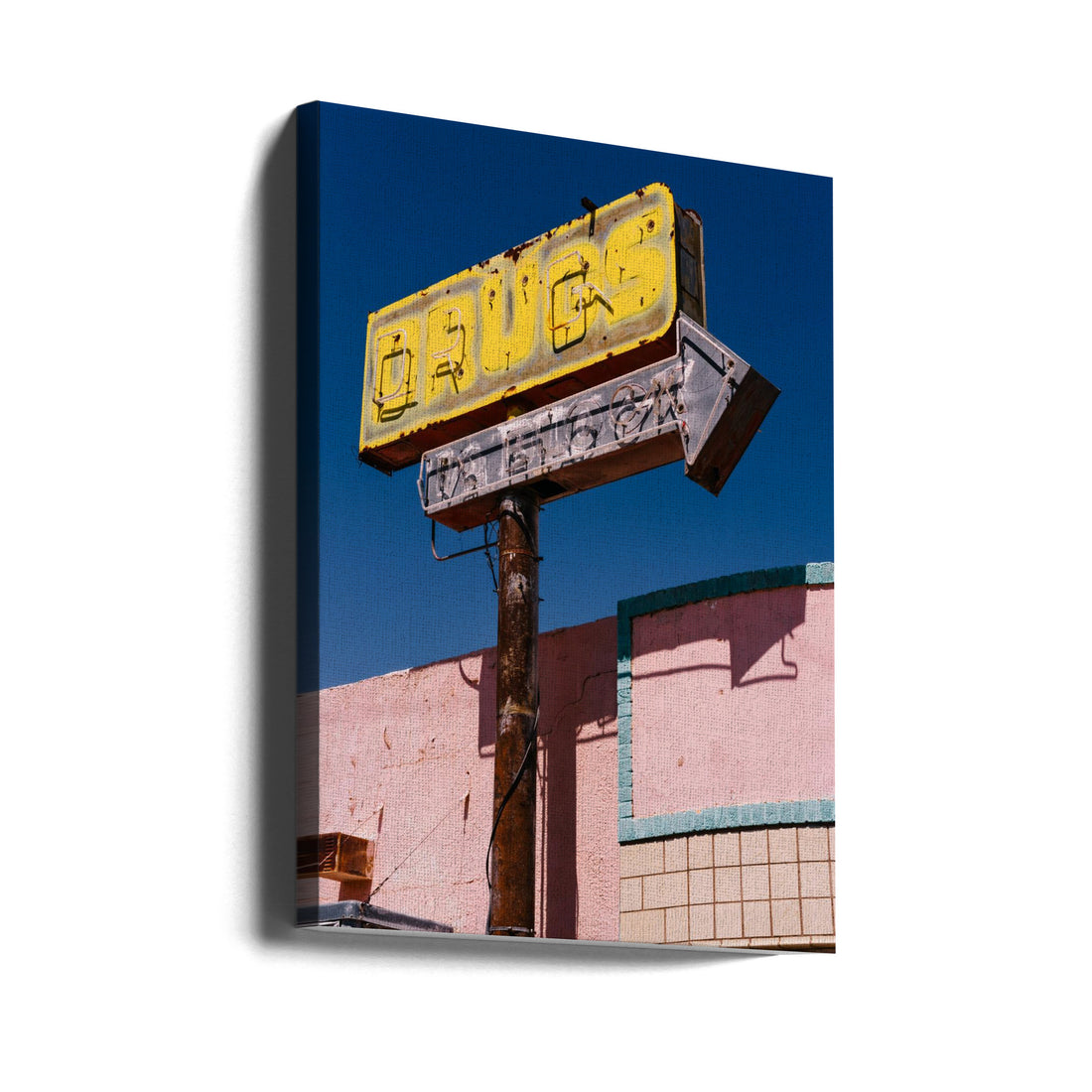 New Mexico Drugs by Bethany Young | Route 66 Vintage, Large Canvas Wall Art Print | Artsy Earth