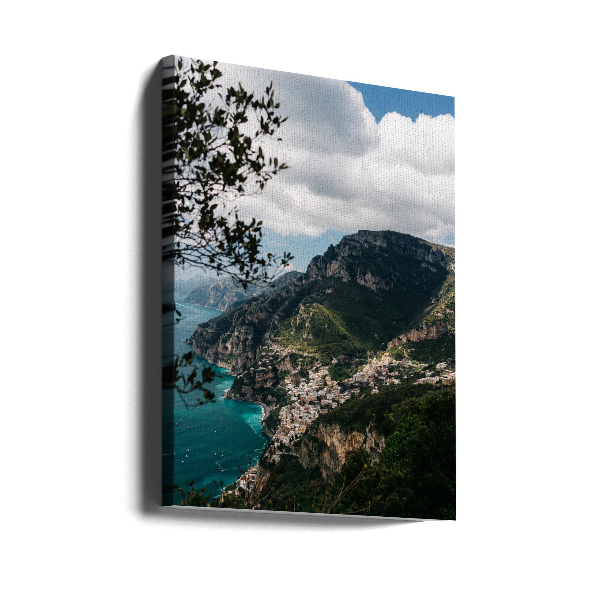 Positano Italy by Bethany Young | Coastal Mountain Landscape, Large Canvas Wall Art Print | Artsy Earth