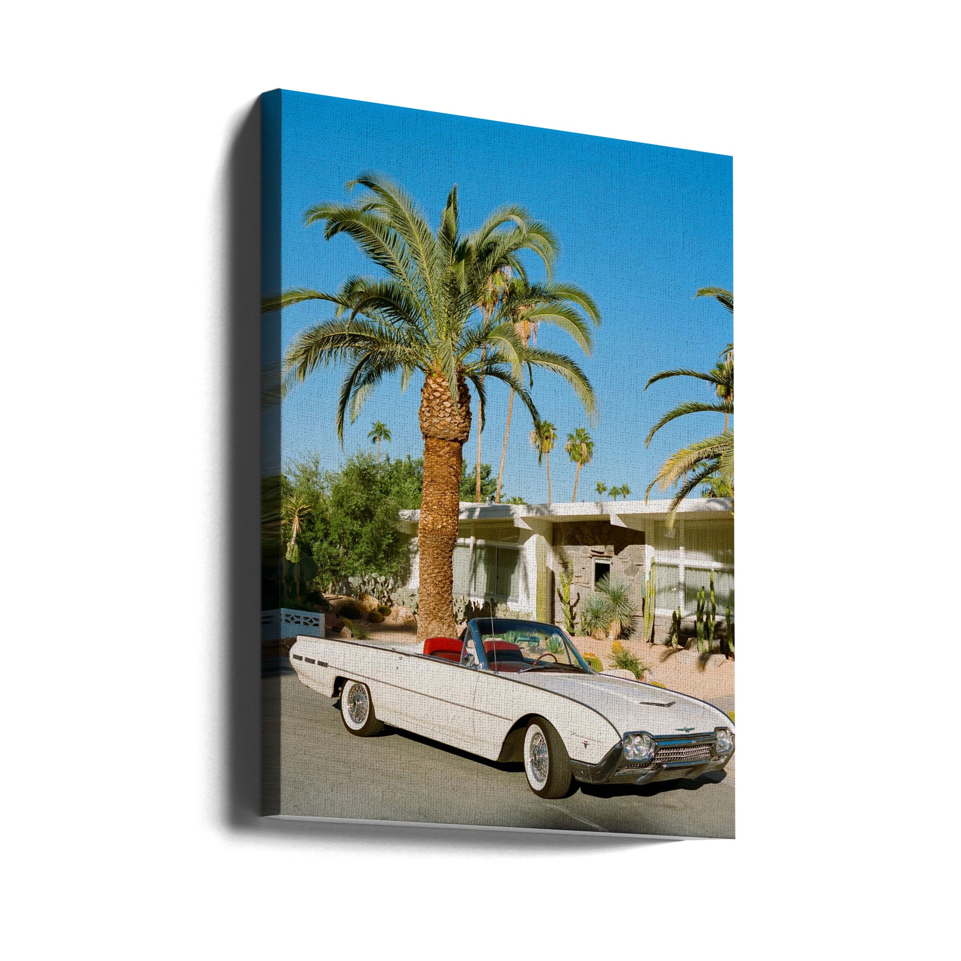 Palm Springs Thunderbird by Bethany Young | Classic Car Desert, Large Canvas Wall Art Print | Artsy Earth