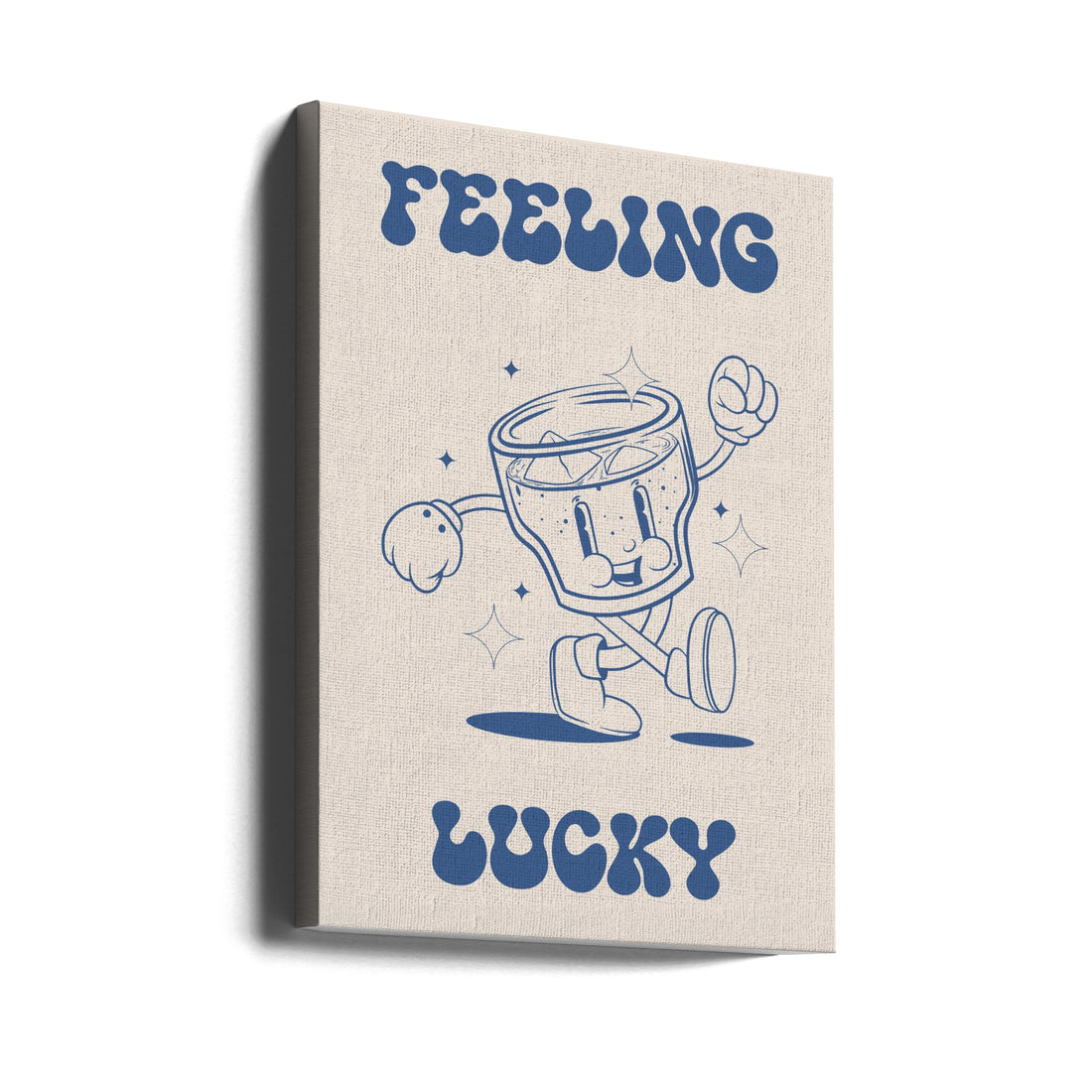 Feeling Lucky by Alina Shulhouskaya | Retro Drink Design, Large Canvas Wall Art Print | Artsy Earth