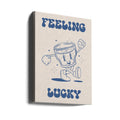 Feeling Lucky by Alina Shulhouskaya | Retro Drink Design, Large Canvas Wall Art Print | Artsy Earth