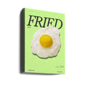 Fried Egg Poster by Julia Ramiro | Minimalist Food Typography, Large Canvas Wall Art Print | Artsy Earth