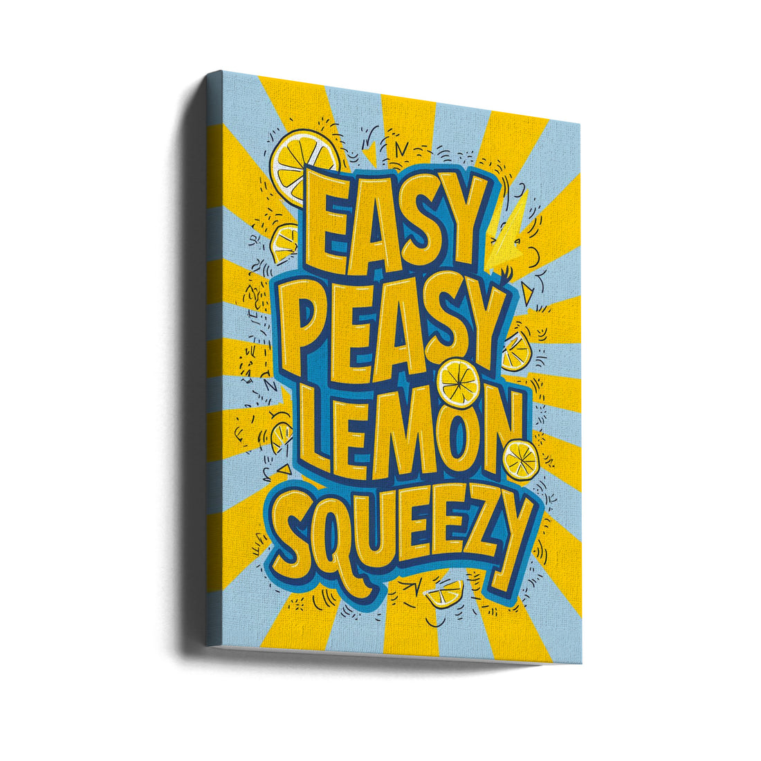 Easy Peasy Lemon Squeezy 2 by Andreas Magnusson | Typography Graphic Design, Large Canvas Wall Art Print | Artsy Earth