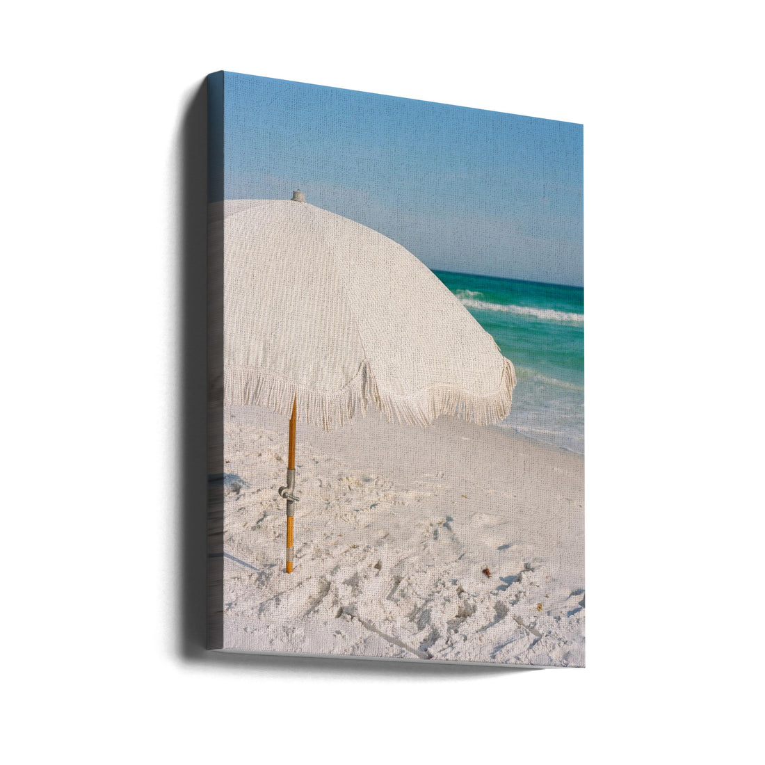 Beach Umbrella by Bethany Young | Coastal Beach Shore, Large Canvas Wall Art Print | Artsy Earth