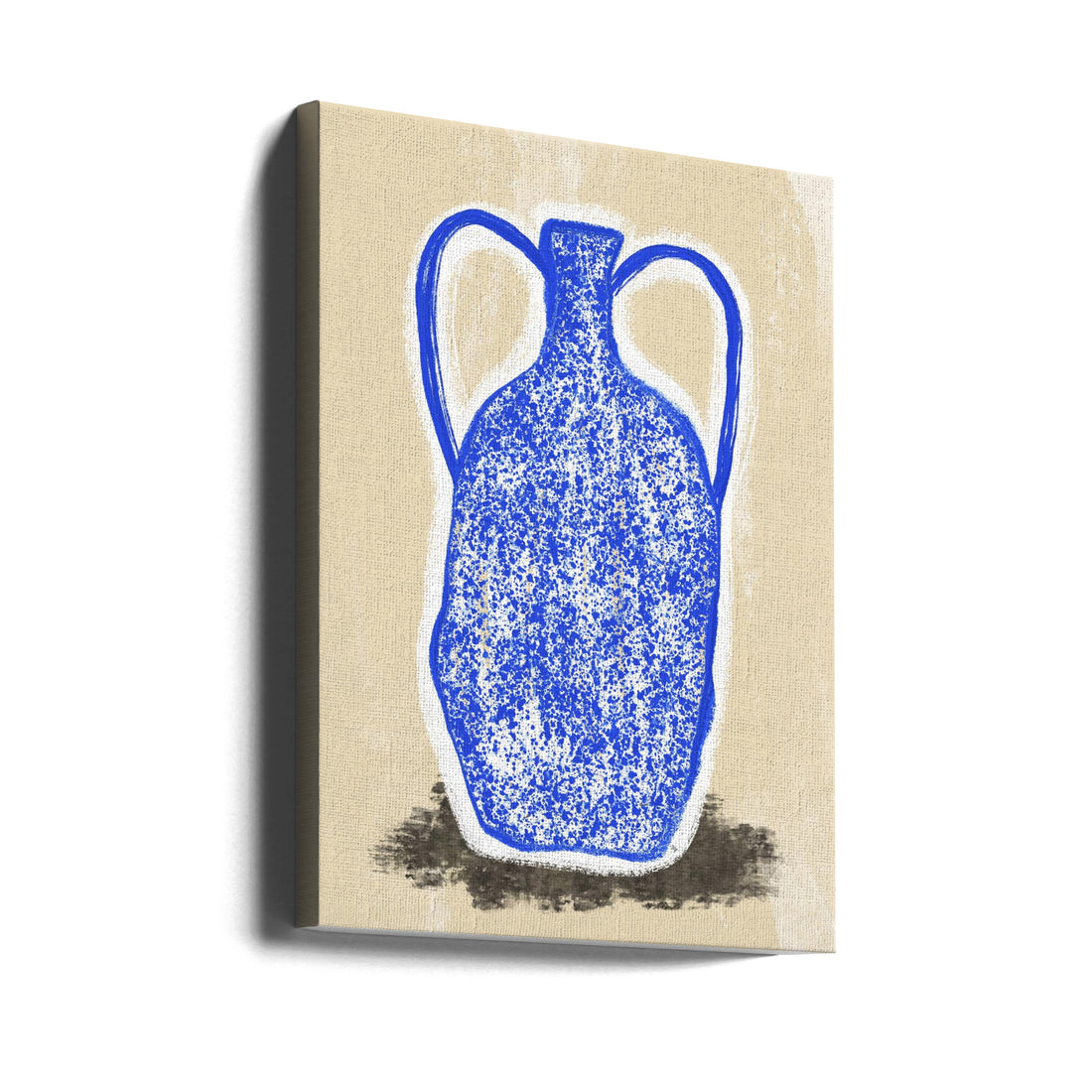 Big Blue Vase by Martina | Blue Graphic Illustration, Large Canvas Wall Art Print | Artsy Earth