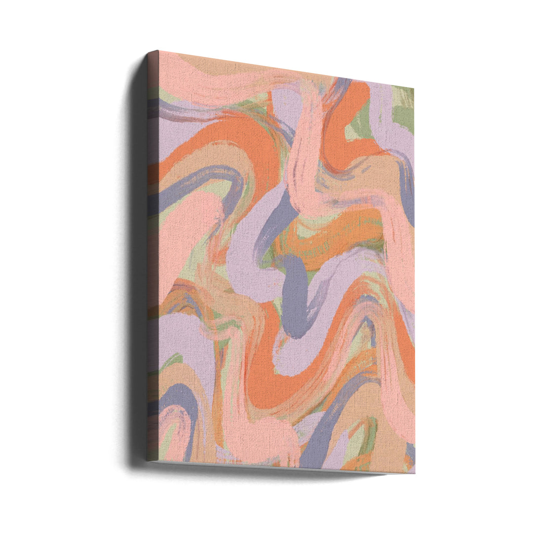 Pastel Waves Art by Treechild | Abstract Painted Illustration, Large Canvas Wall Art Print | Artsy Earth