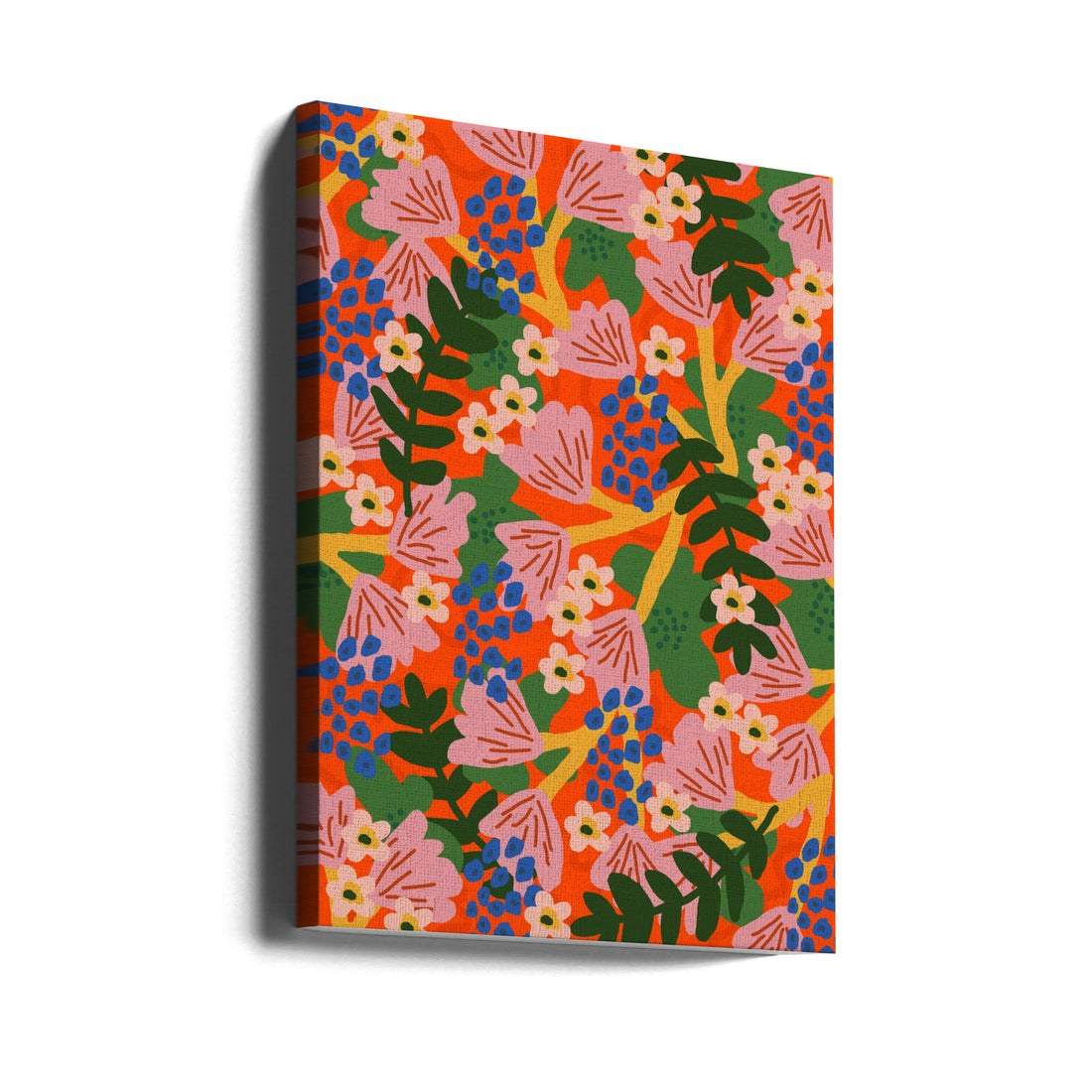 Floral Pattern Design by Rafaela Mascaro | Botanical Floral Fabric, Large Canvas Wall Art Print | Artsy Earth