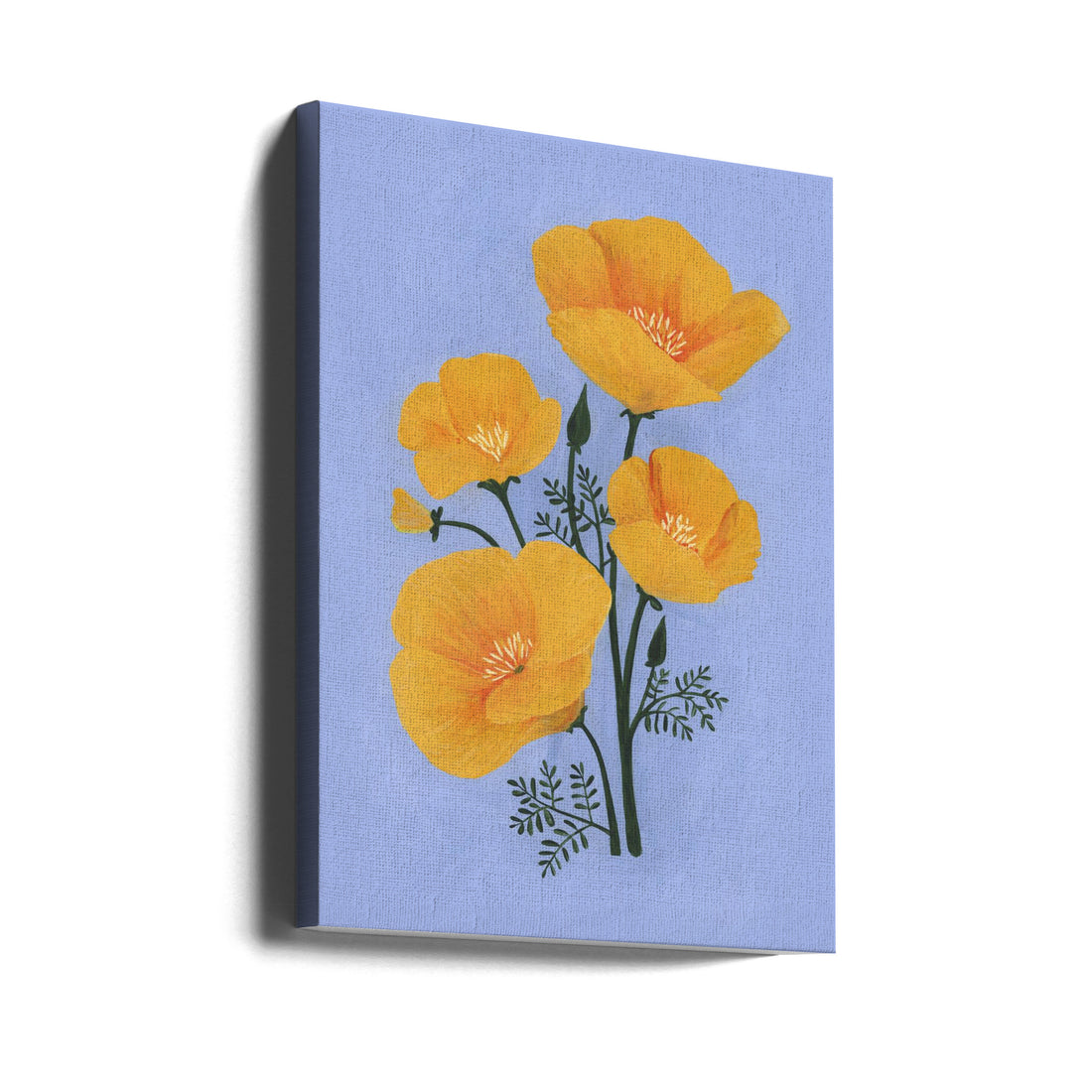 Bouquet of orange California poppies by Rosana Laiz Blursbyai | Orange Floral Botanical, Large Canvas Wall Art Print | Artsy Earth