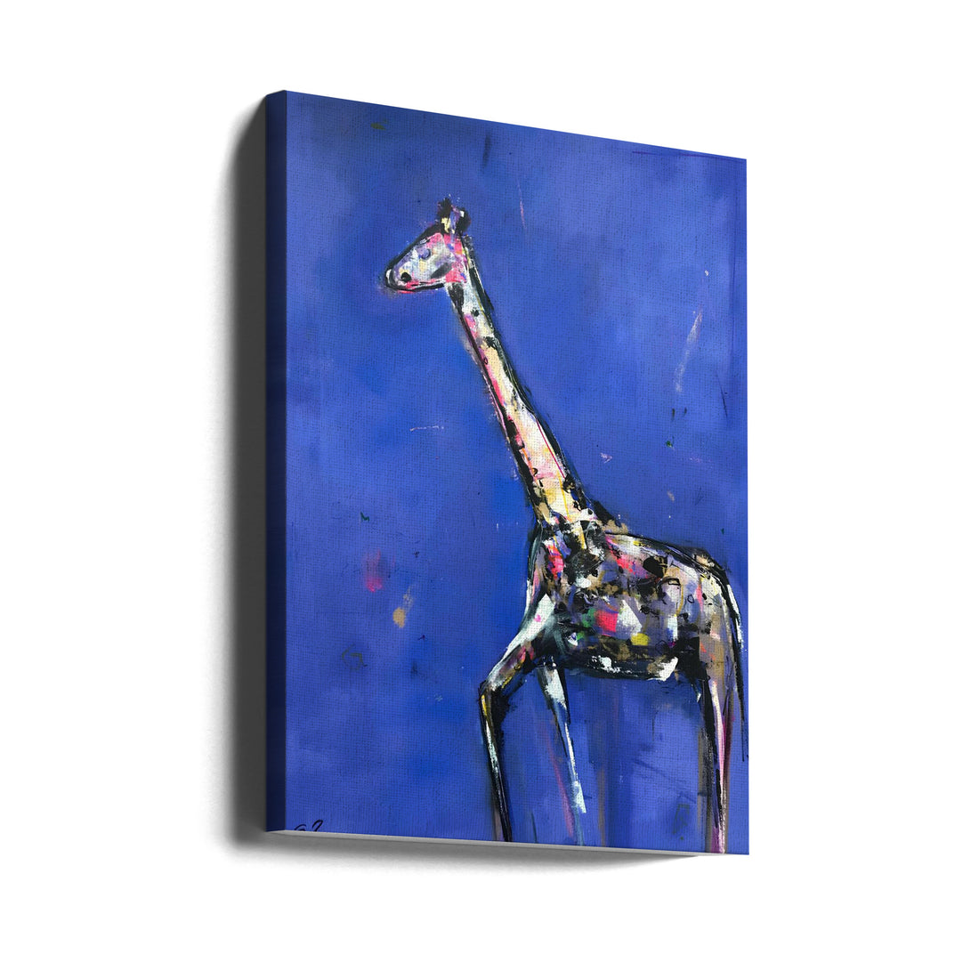 Blue Giraffe Art by Stefan Bammert | Modern Safari Painting, Large Canvas Wall Art Print | Artsy Earth