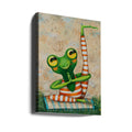 Green Frog Art by Aleksandra Paranchenko | Child Animal Illustration, Large Canvas Wall Art Print | Artsy Earth