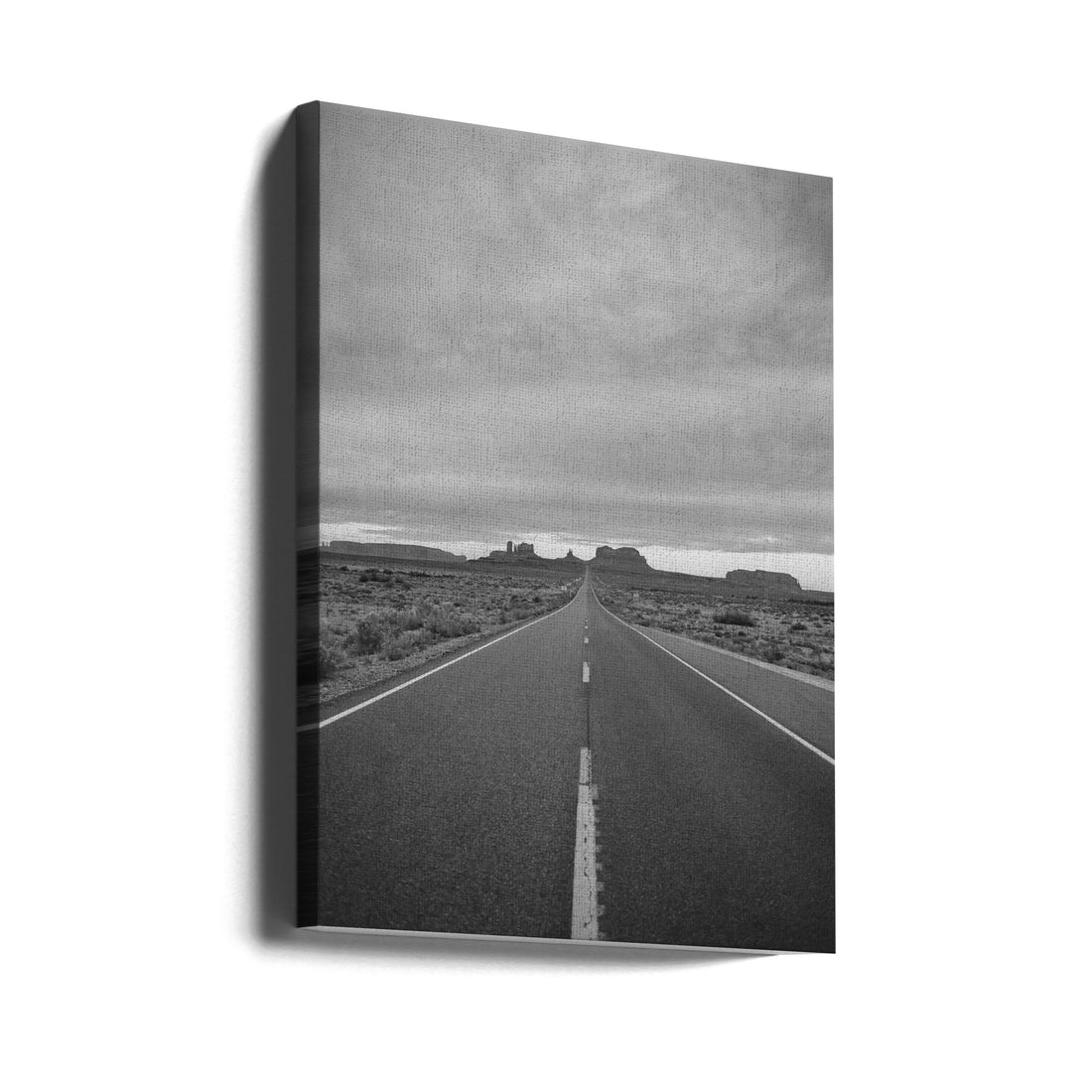 Monochrome Monument Valley II by Bethany Young | Desert Road Landscape, Large Canvas Wall Art Print | Artsy Earth