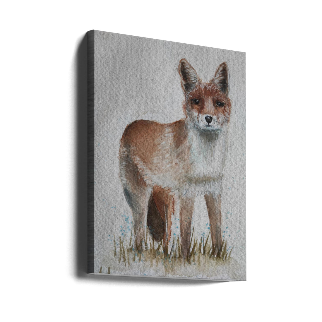 Watercolor Fox Art by Annette Armitage | Wildlife Fox Illustration, Large Canvas Wall Art Print | Artsy Earth