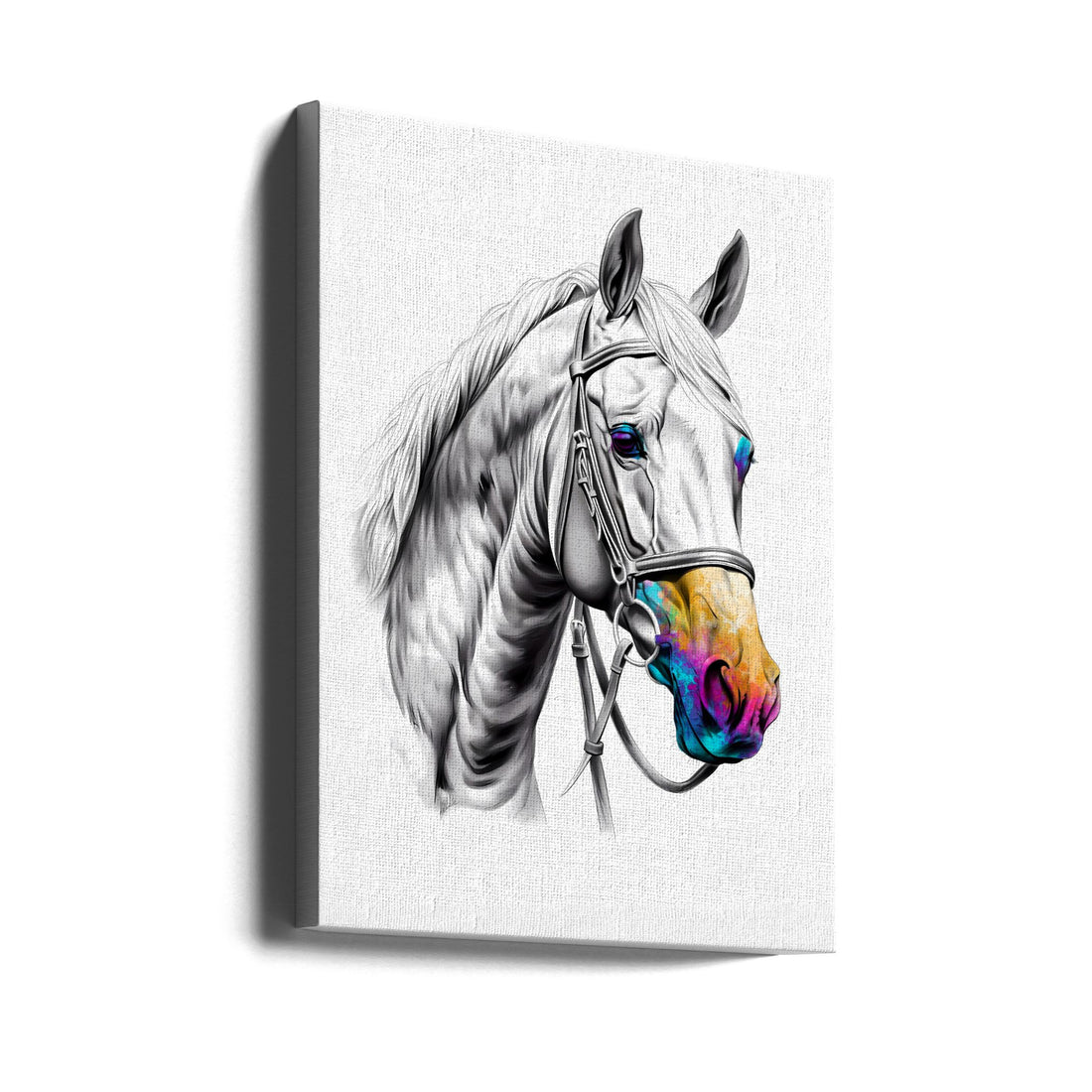 Horse Tribal Art by Rafal Kulik | Wild Horse Illustration, Large Canvas Wall Art Print | Artsy Earth