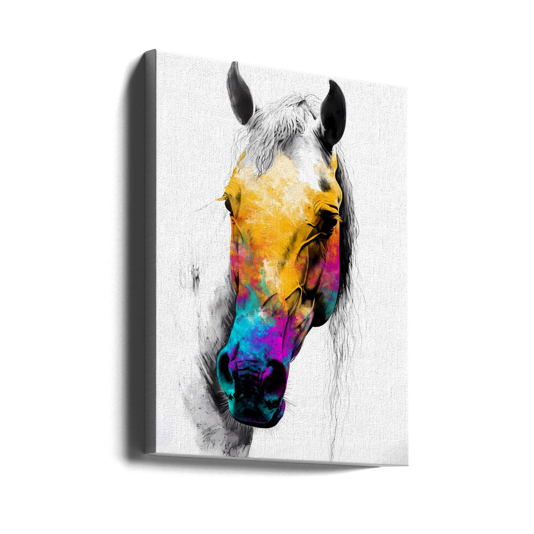 Horse Tribal Art by Rafal Kulik | Abstract Horse Illustration, Large Canvas Wall Art Print | Artsy Earth