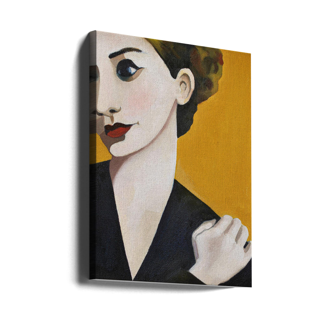 Woman Ochre by Caroline Roberts | Painted Portrait Art, Large Canvas Wall Art Print | Artsy Earth