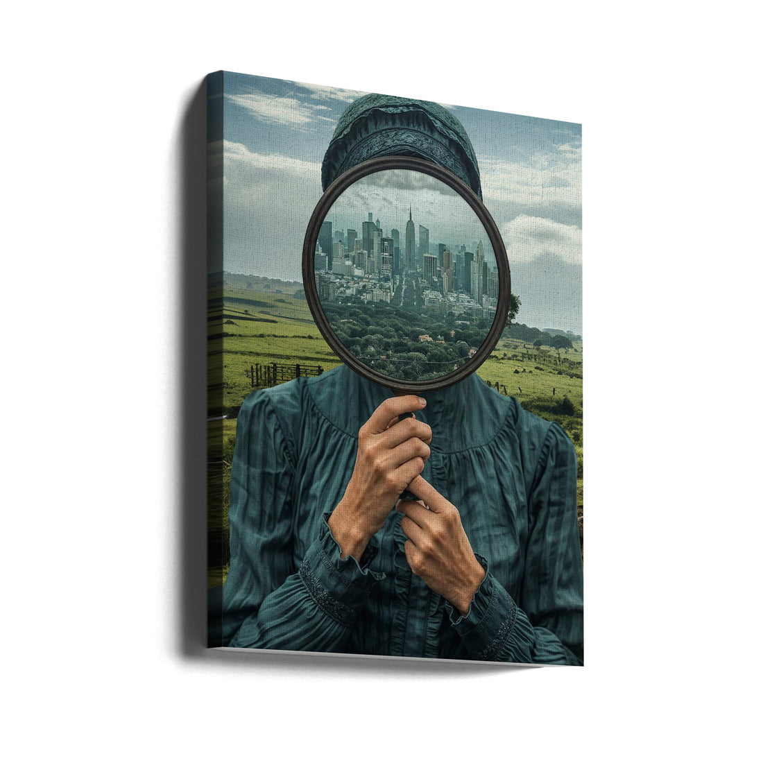 The Mirror by Ddiarte | Surreal Portrait Mirror, Large Canvas Wall Art Print | Artsy Earth