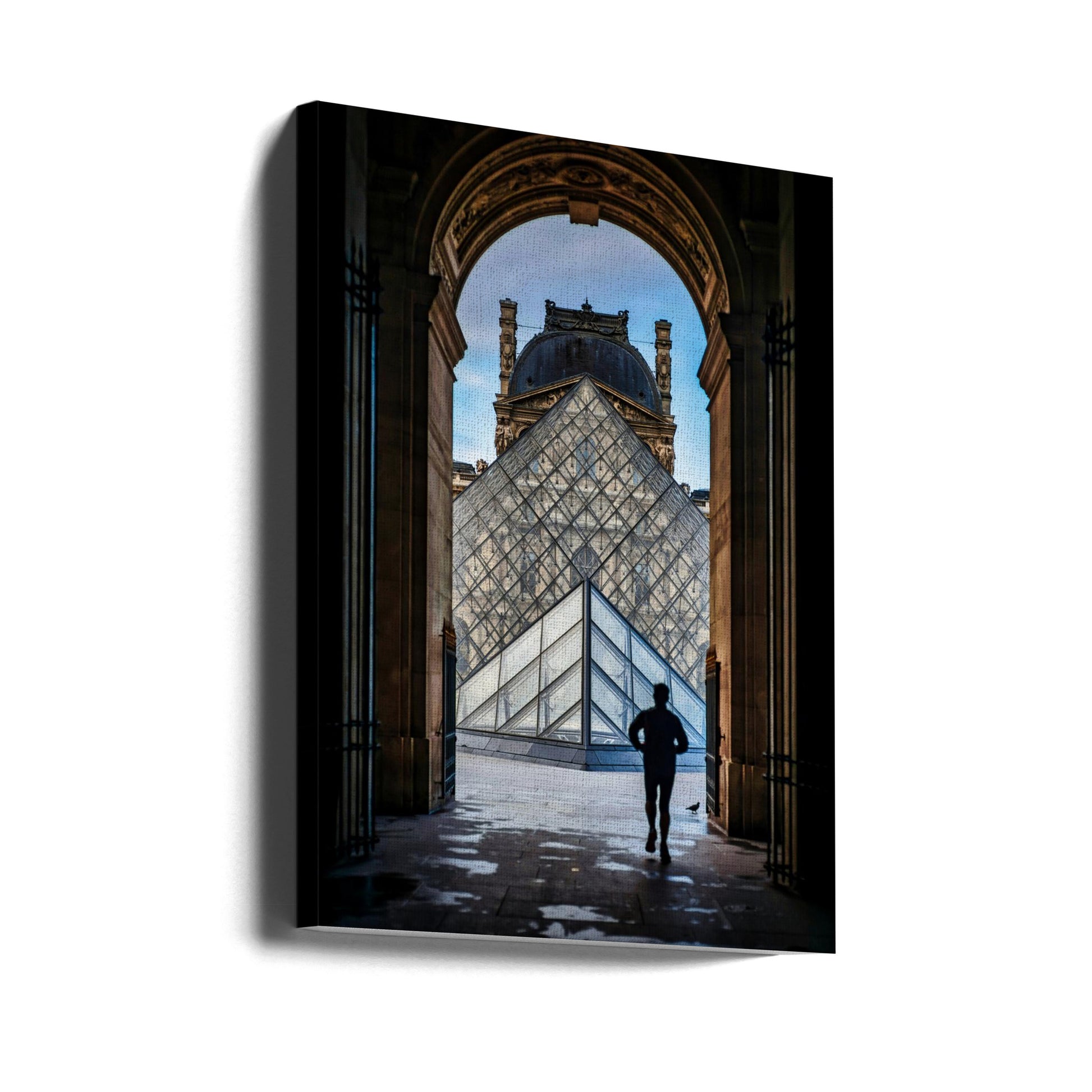 Louvre Pyramid by Atsushi Inamura | Paris Museum Landmark, Large Canvas Wall Art Print | Artsy Earth