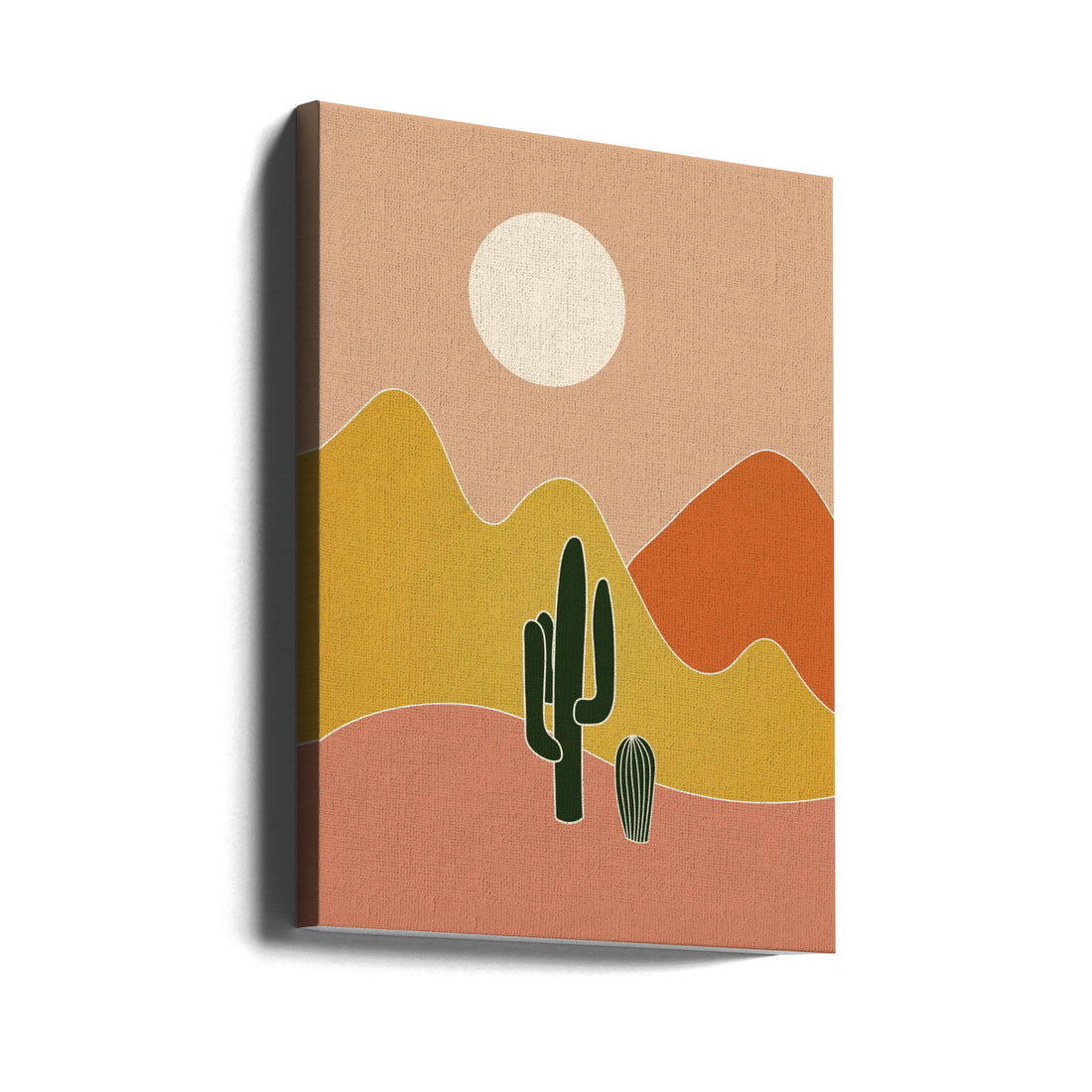 California Desert by Natasha Playell | Desert Landscape Illustration, Large Canvas Wall Art Print | Artsy Earth