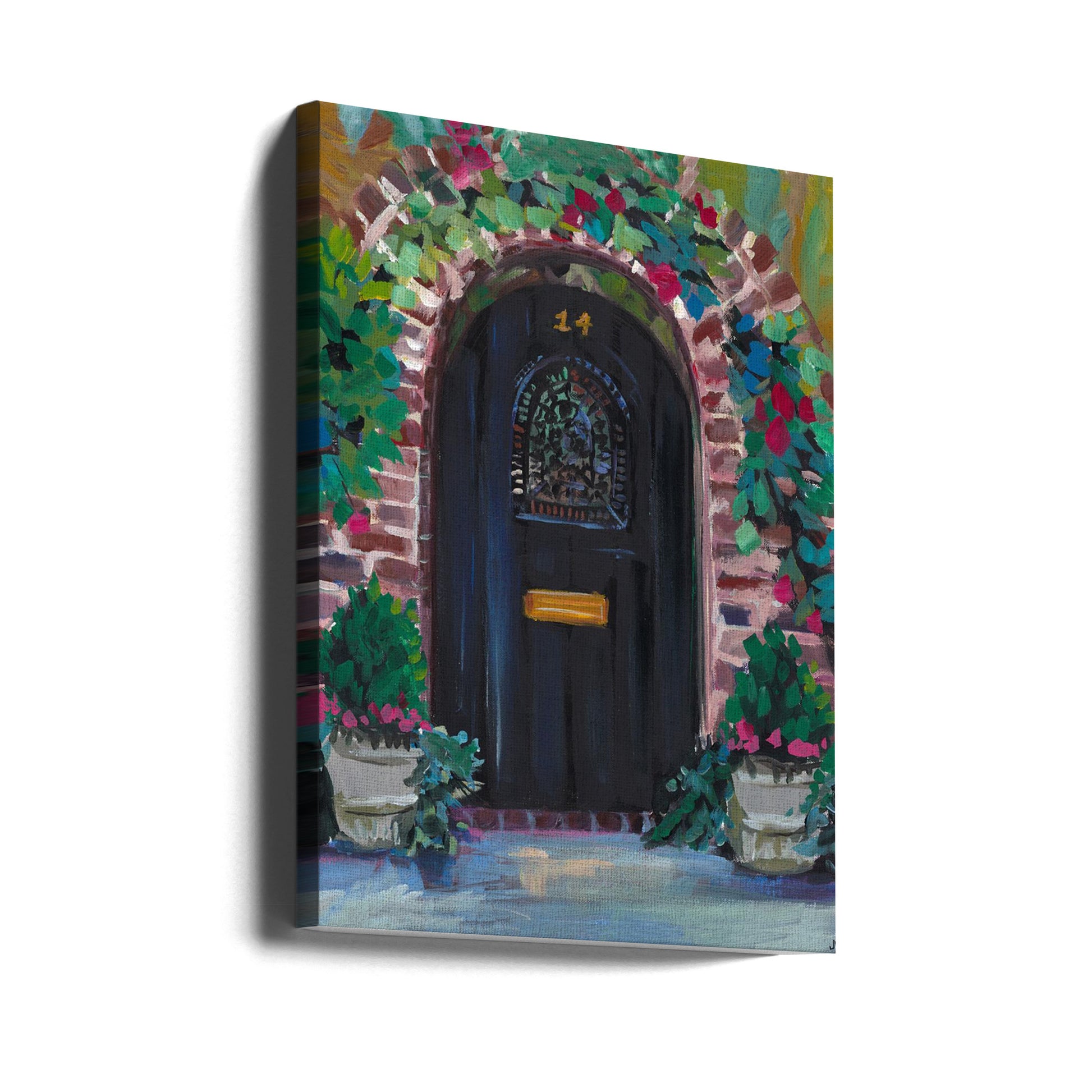 Black Door by Jenny Westenhofer | Painted Door Entrance, Large Canvas Wall Art Print | Artsy Earth