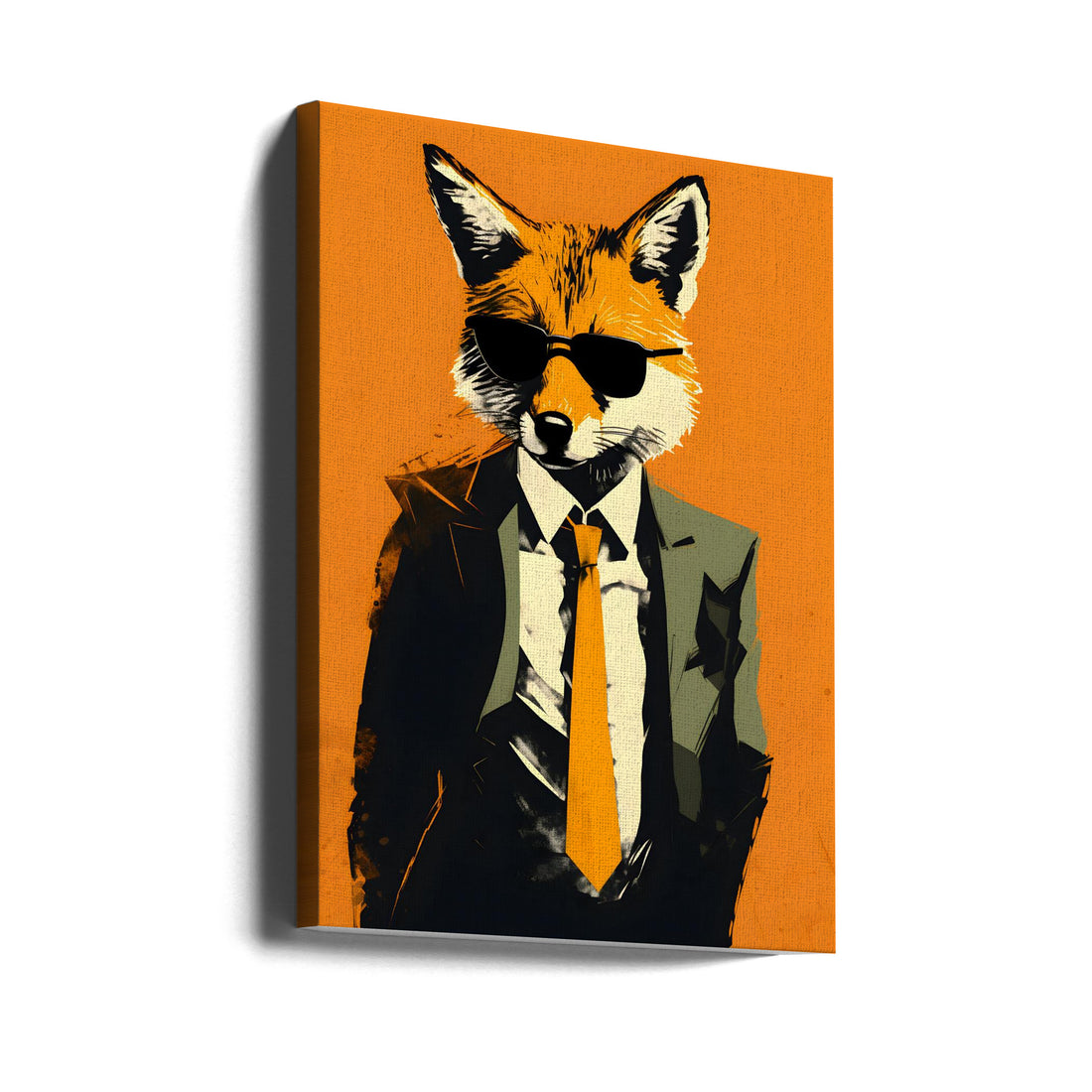 Fox In a Suit by Andreas Magnusson | Business Animal Illustration, Large Canvas Wall Art Print | Artsy Earth