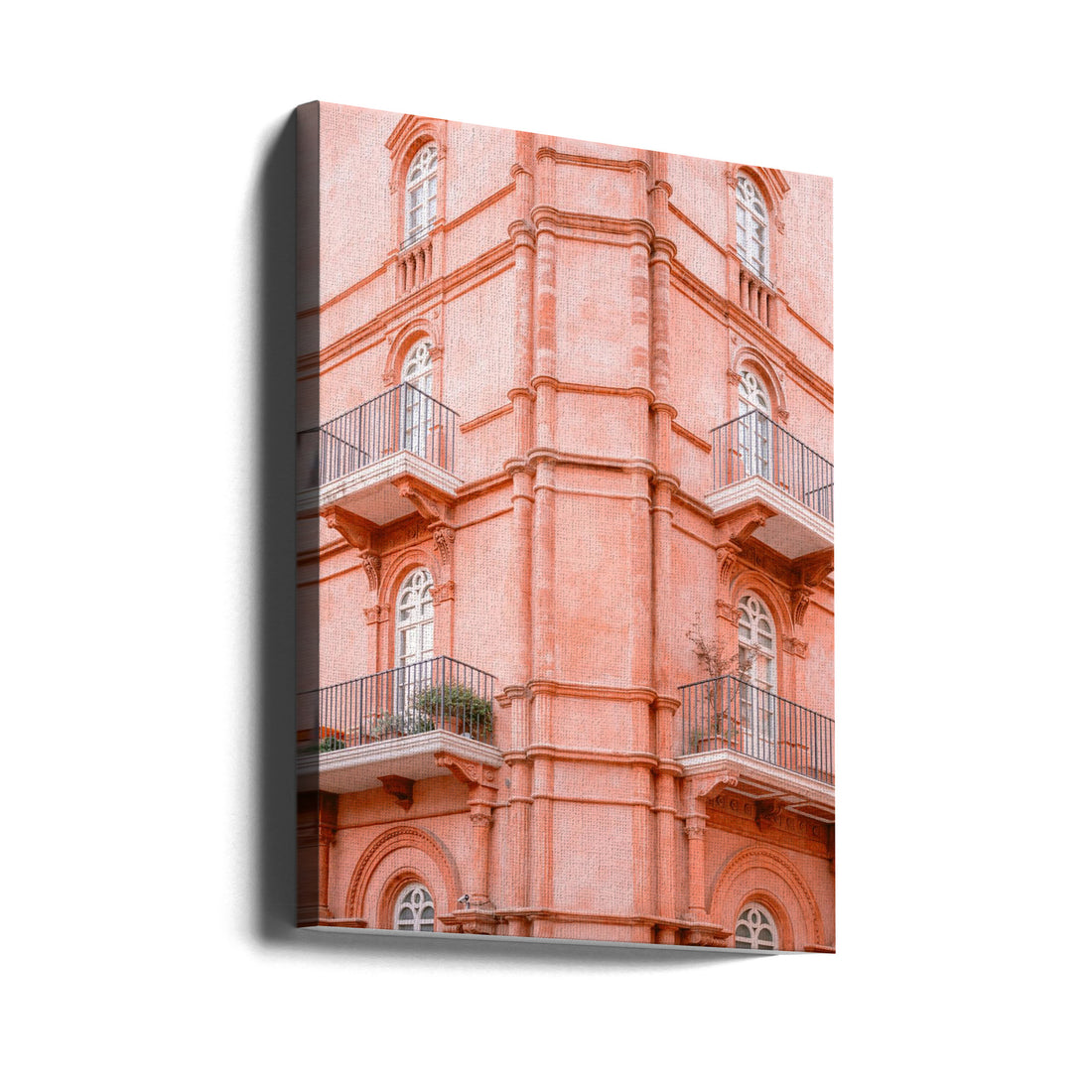 Pastel Pink Umbria by Raisa Zwart | Italian Urban Architecture, Large Canvas Wall Art Print | Artsy Earth