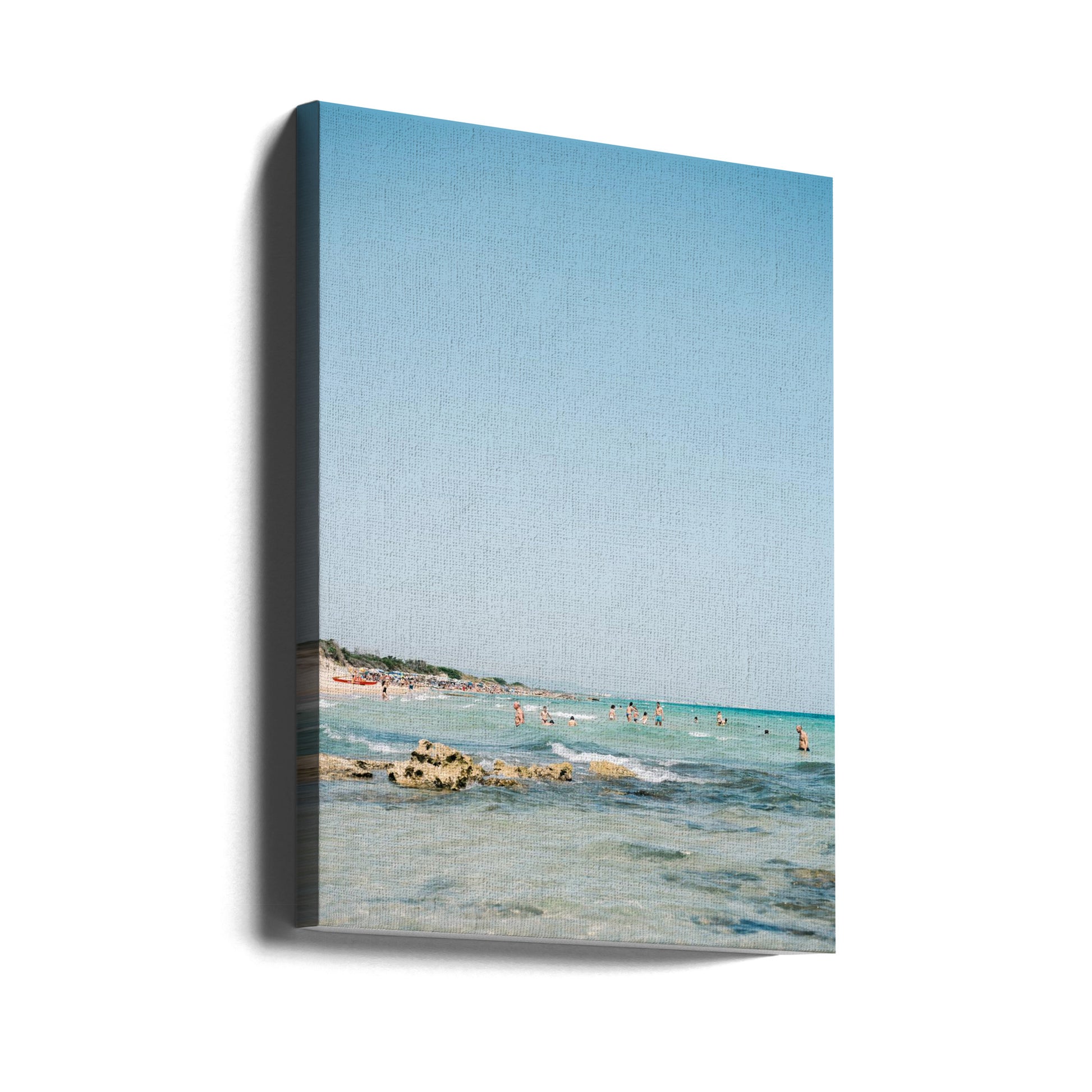 Ostuni Summer by Raisa Zwart | Italian Coastal Beach, Large Canvas Wall Art Print | Artsy Earth