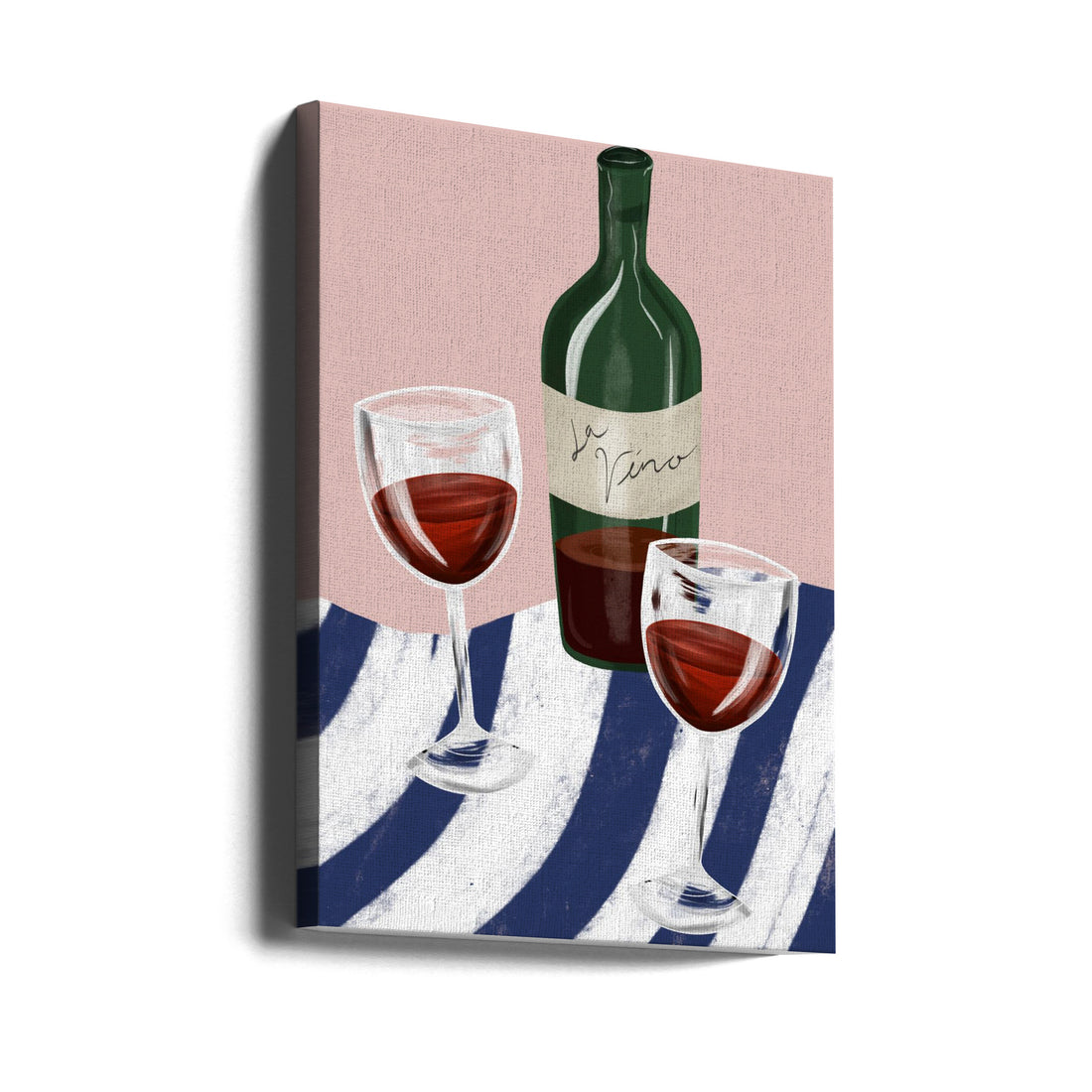 Wine Time by Emeliemaria | Summer Wine Evening, Large Canvas Wall Art Print | Artsy Earth