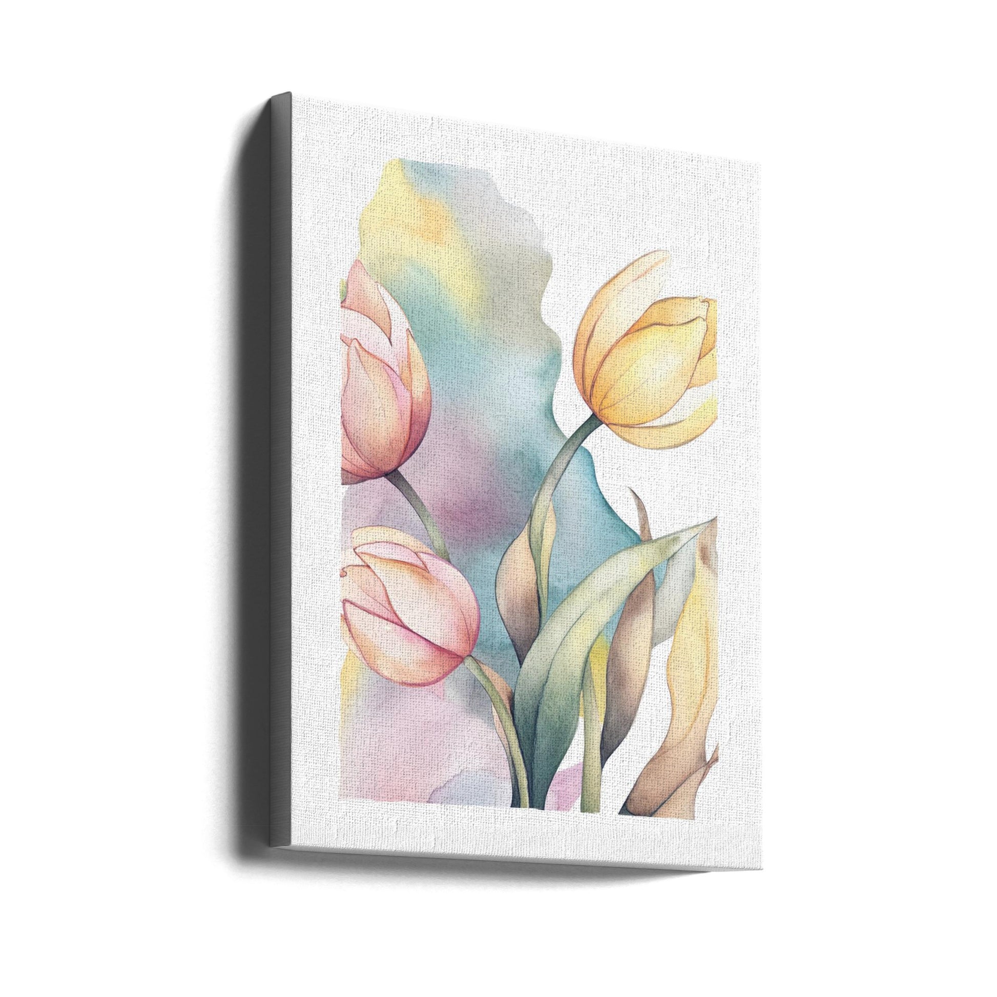 Watercolor Tulip by Paperago | Floral Botanical Art, Large Canvas Wall Art Print | Artsy Earth