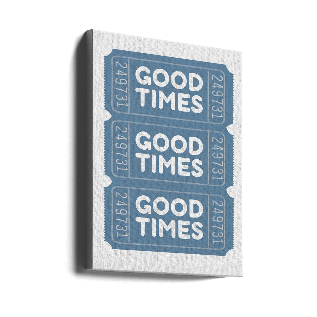 Blue Good Times by Jolly And Dash | Retro Feel Good Typography, Large Canvas Wall Art Print | Artsy Earth