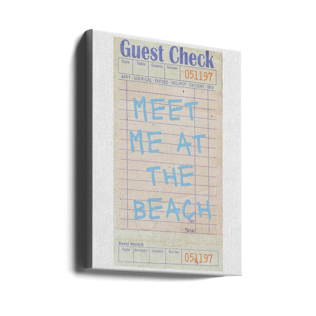 Meet Me At the Beach by Jolly And Dash | Typography Beach Quote, Large Canvas Wall Art Print | Artsy Earth