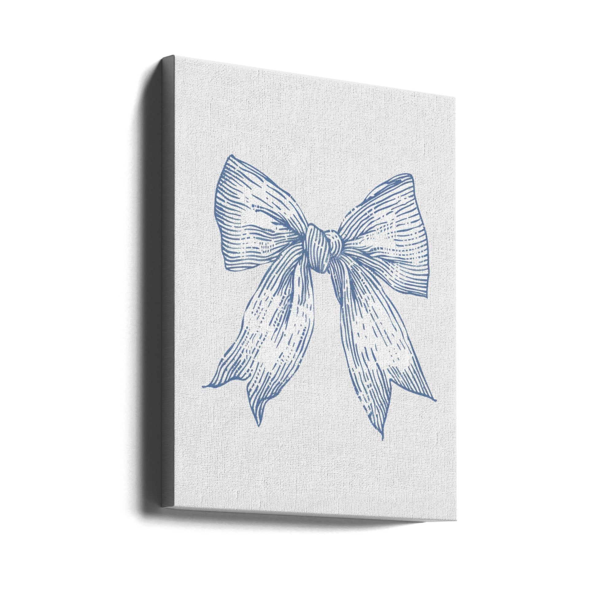 Nautical Pale Blue Bow by Jolly And Dash | Coastal Nautical Drawing, Large Canvas Wall Art Print | Artsy Earth