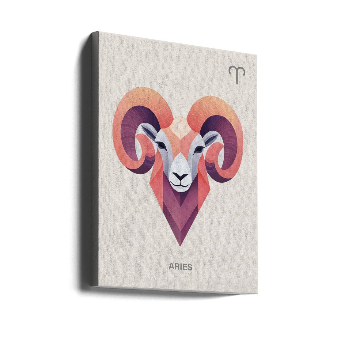 Zodiak Aries Art by Paperago | Geometric Star Design, Large Canvas Wall Art Print | Artsy Earth