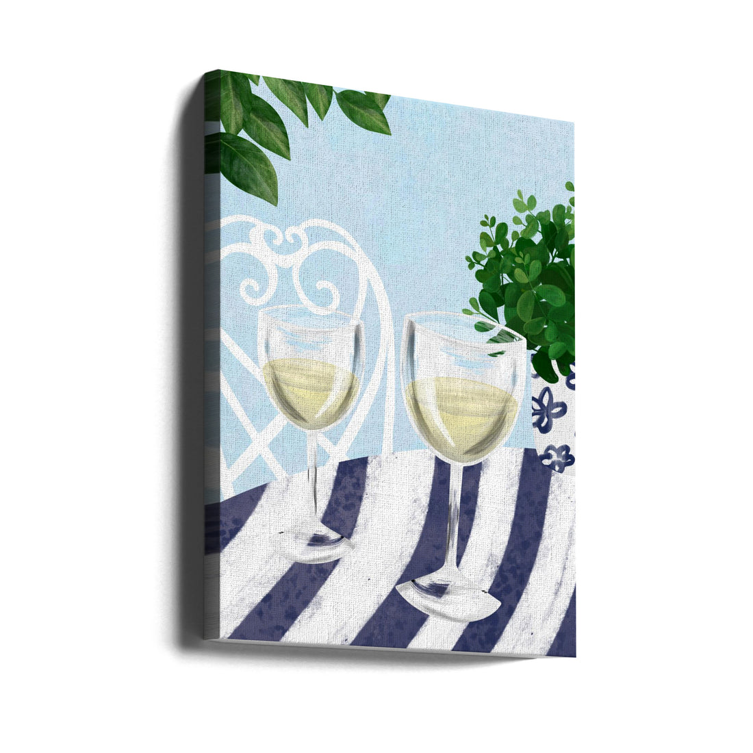 White wine under the tree by Emeliemaria | Summer Wine Leisure, Large Canvas Wall Art Print | Artsy Earth