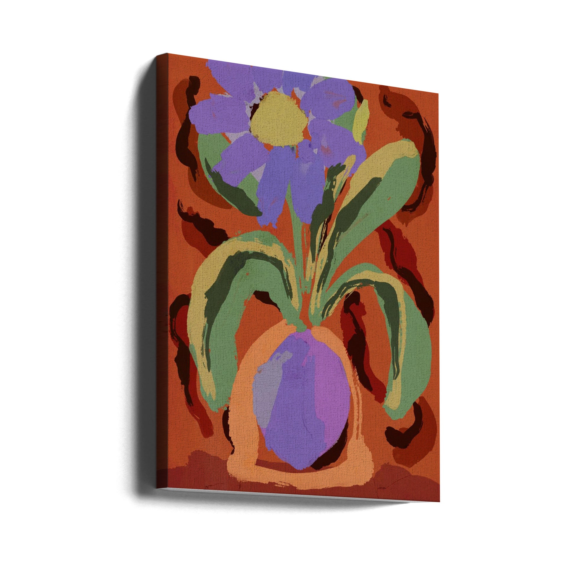 Violet Flower by Treechild | Painted Floral Art, Large Canvas Wall Art Print | Artsy Earth