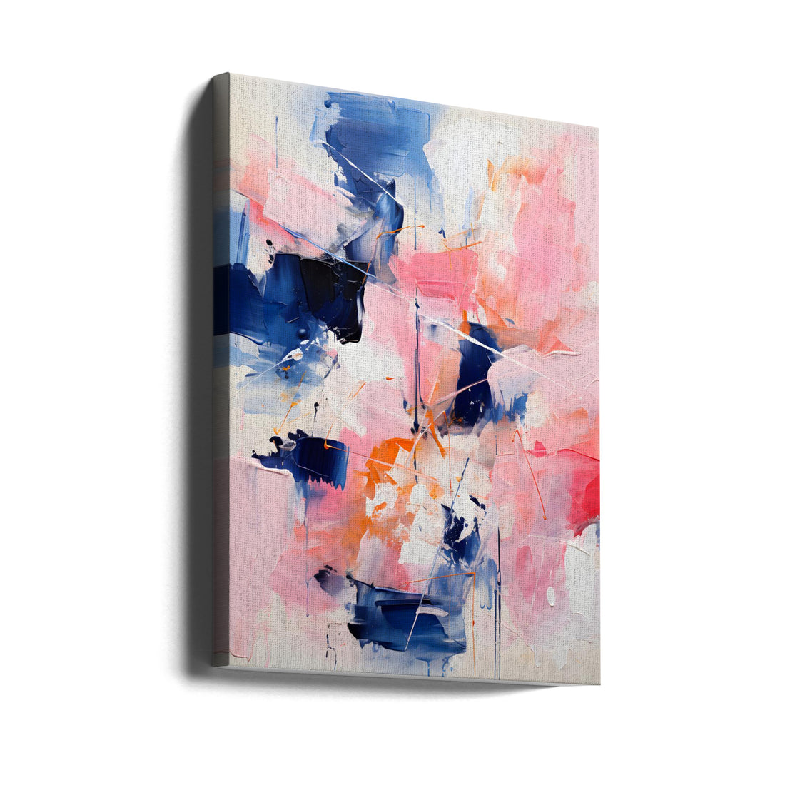 Blush Indigo Abstract by Jolly And Dash | Modern Abstract Artwork, Large Canvas Wall Art Print | Artsy Earth