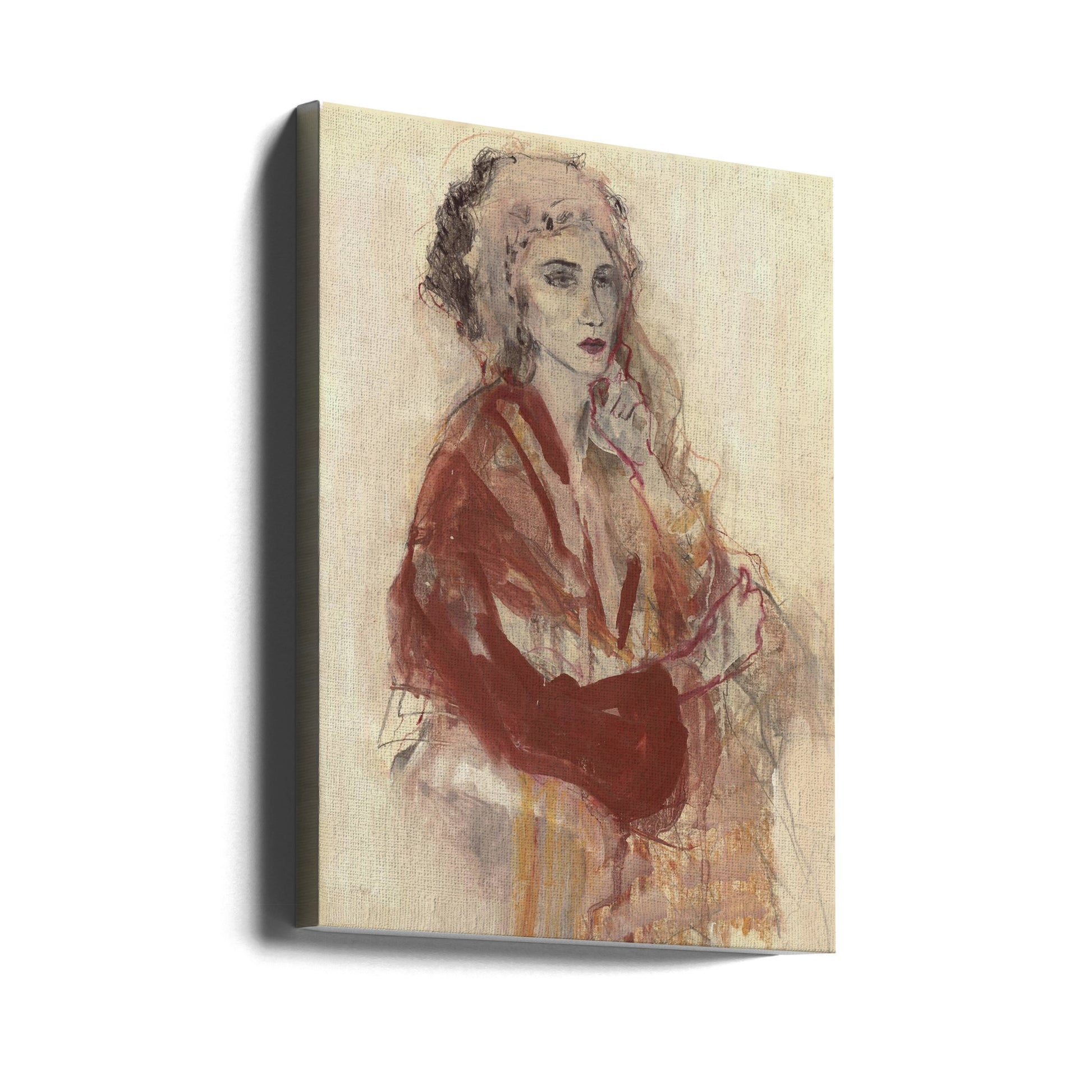 Renoir Portrait Study by Ute Rathmann | Female Portrait Painting, Large Canvas Wall Art Print | Artsy Earth