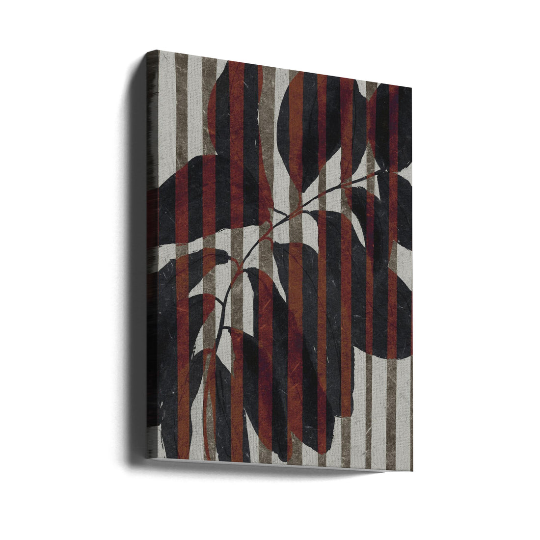 Plant And Stripes by Treechild | Botanical Plant Illustration, Large Canvas Wall Art Print | Artsy Earth