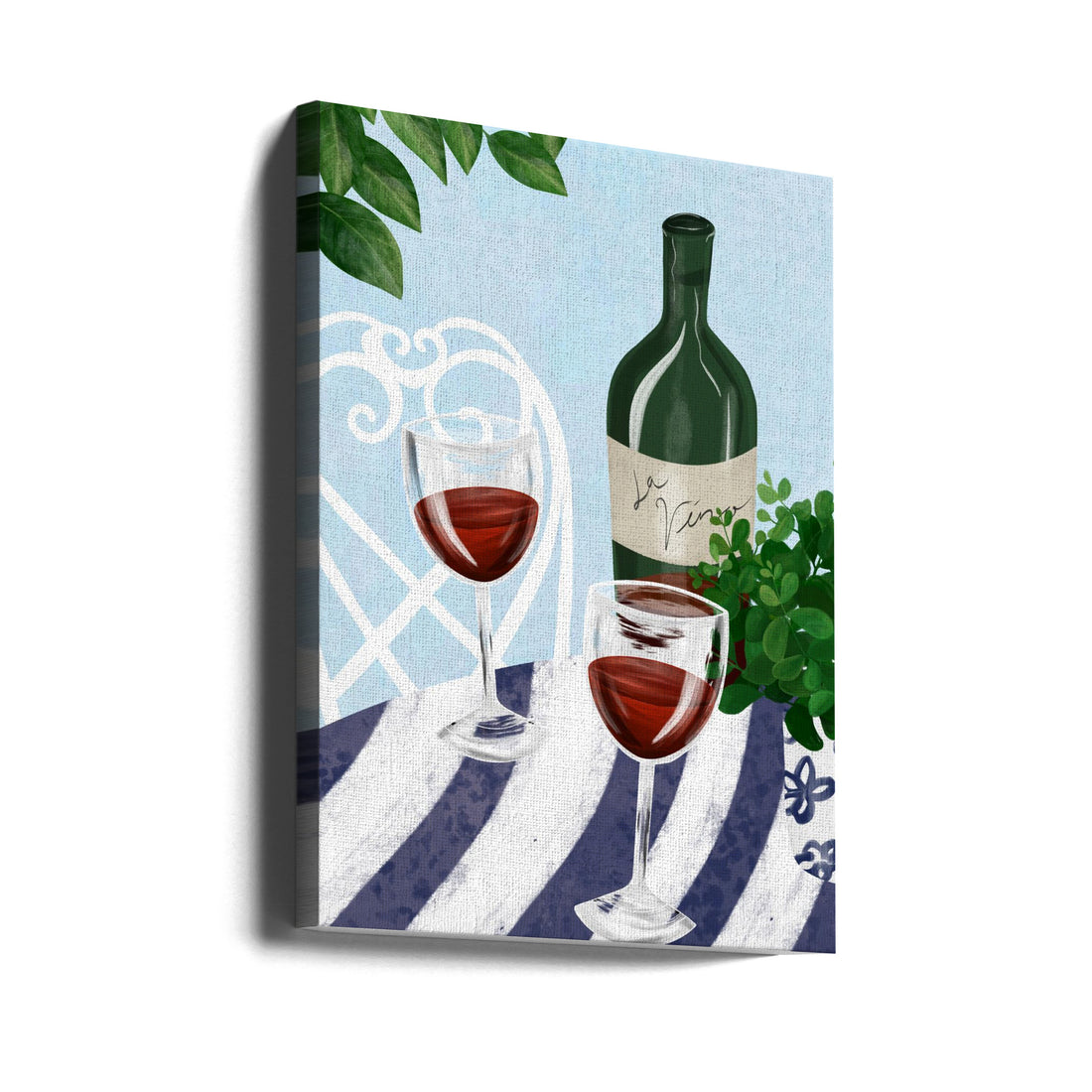 Red Wine Under Tree by Emeliemaria | Italian Summer Drinks, Large Canvas Wall Art Print | Artsy Earth