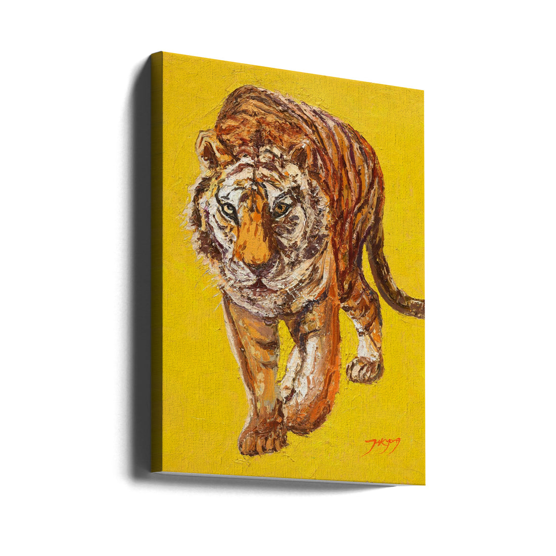 Fierce Tiger Portrait by Jukyong Park | Wildlife Art Painting, Large Canvas Wall Art Print | Artsy Earth