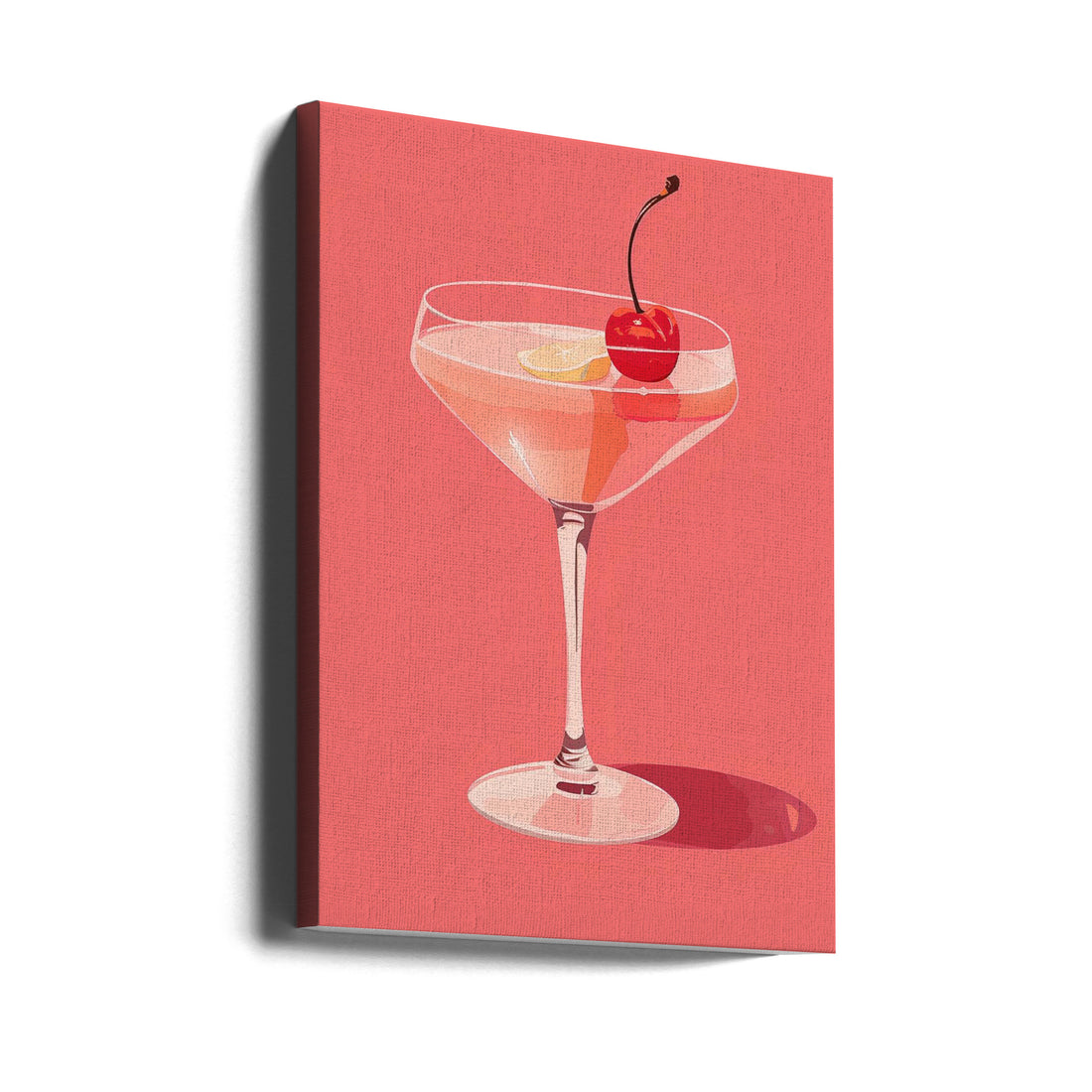 Cosmo Cocktail Art by Jolly And Dash | Retro Bar Cart Print, Large Canvas Wall Art Print | Artsy Earth