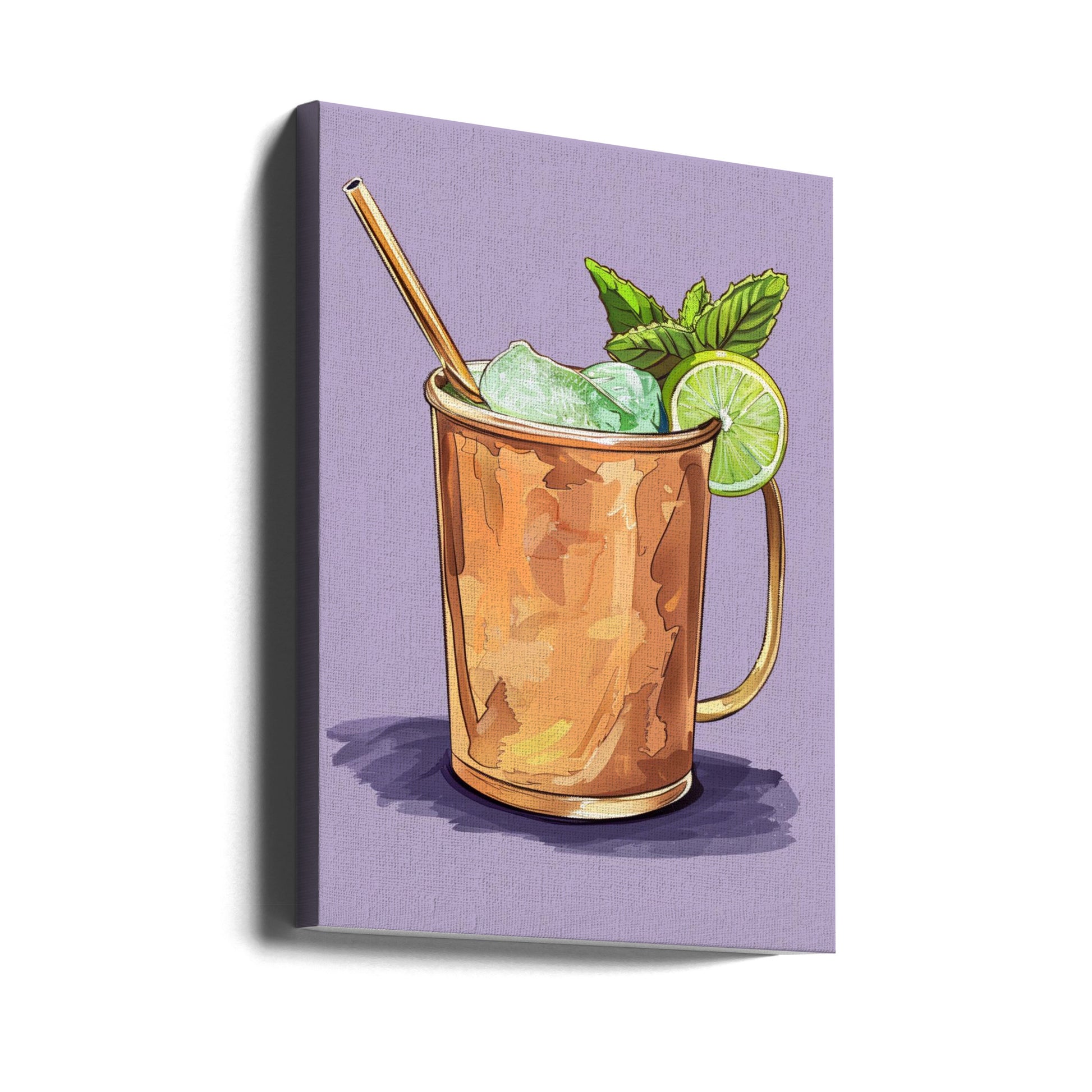 Moscow Mule by Jolly And Dash | Cocktail Bar Cart Print, Large Canvas Wall Art Print | Artsy Earth