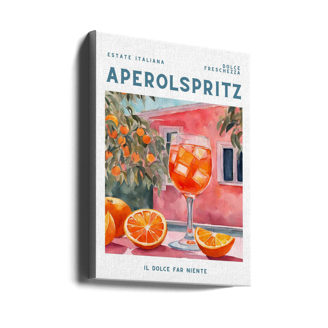 Aperol Spritz by Ohkimiko | Citrus Cocktail Summer, Large Canvas Wall Art Print | Artsy Earth