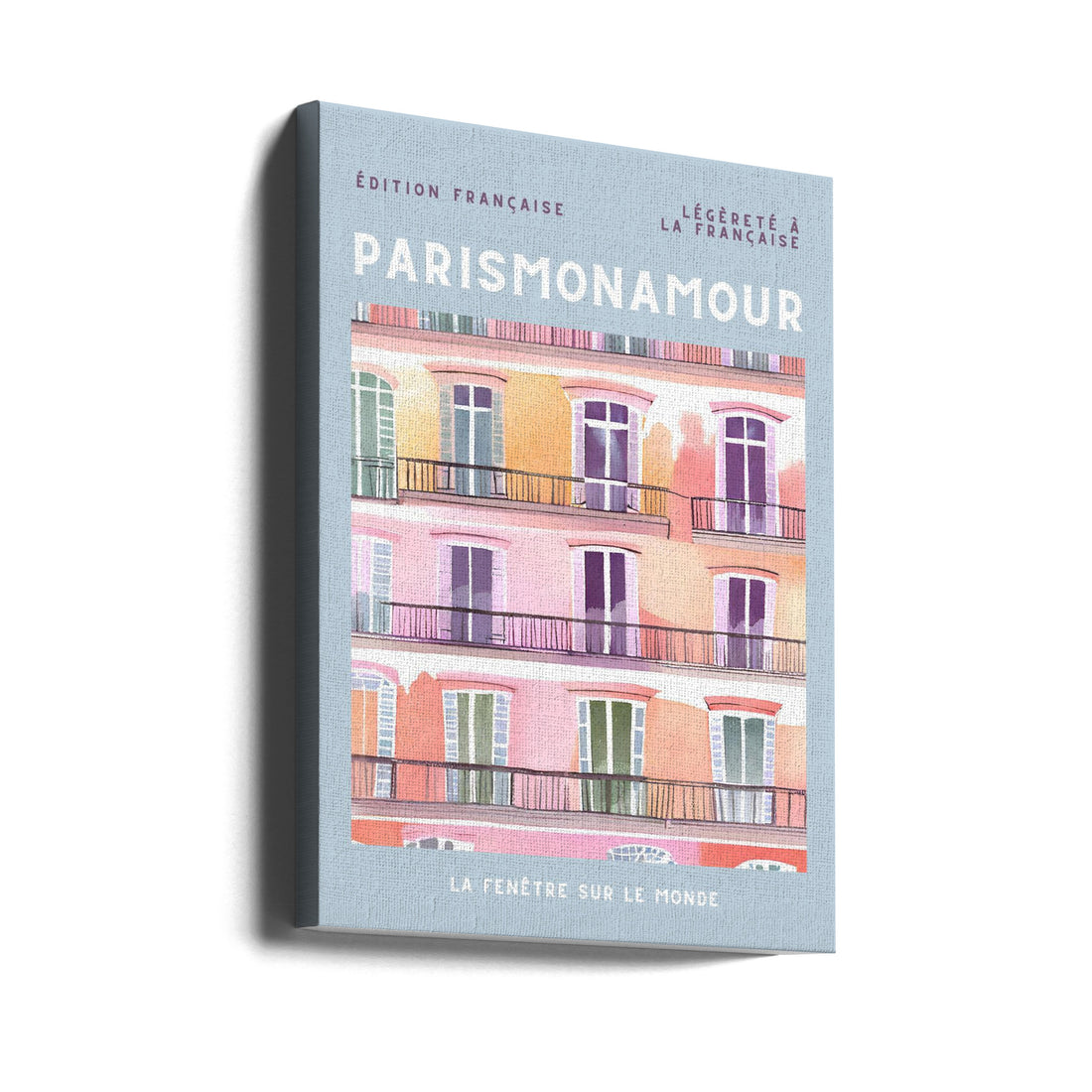 Paris Windows by Ohkimiko | French Building Design, Large Canvas Wall Art Print | Artsy Earth