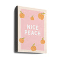 Nice Peach by Ohkimiko | Pastel Fruit Illustration, Large Canvas Wall Art Print | Artsy Earth