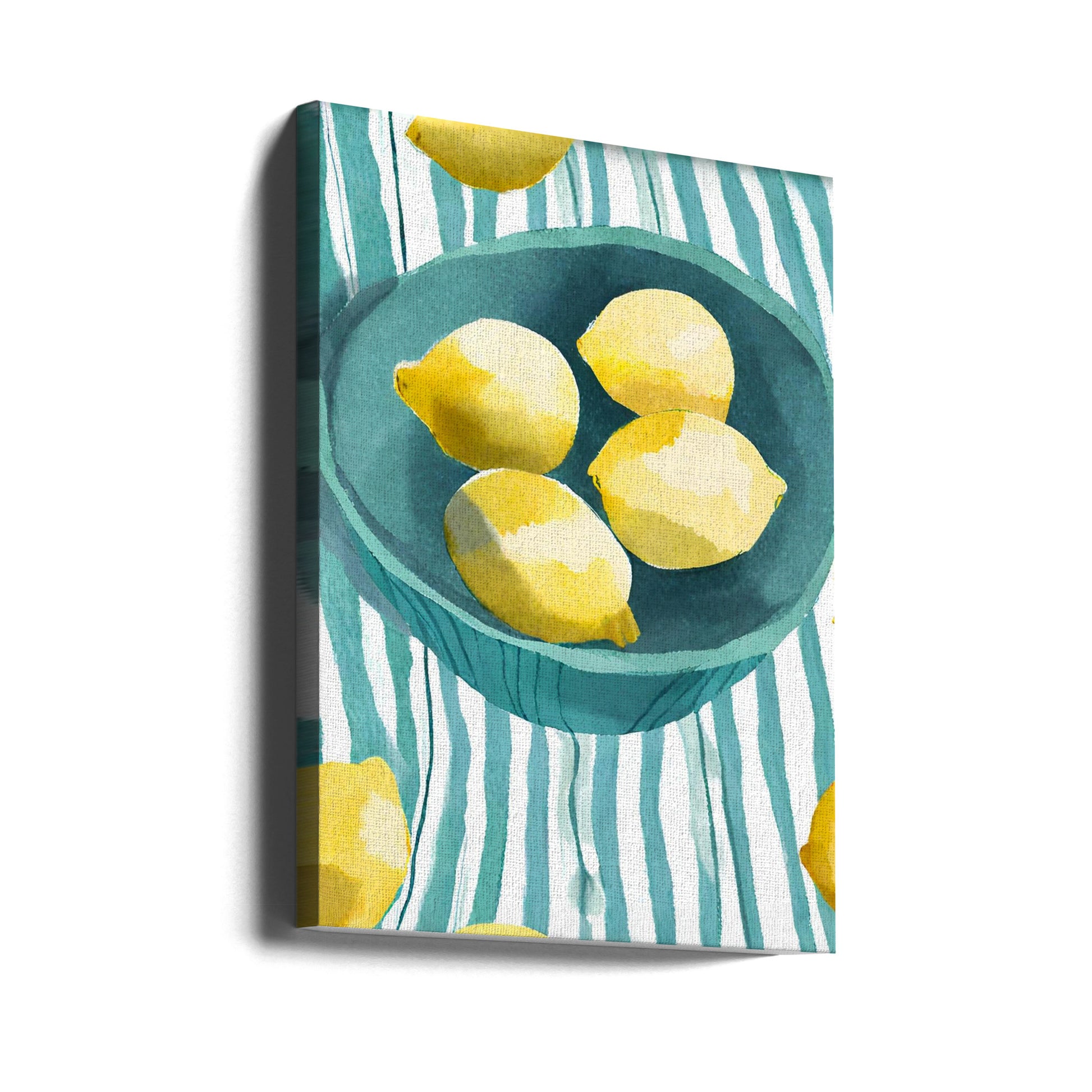 Lemons in Bowl by Ohkimiko | Fresh Citrus Fruit, Large Canvas Wall Art Print | Artsy Earth